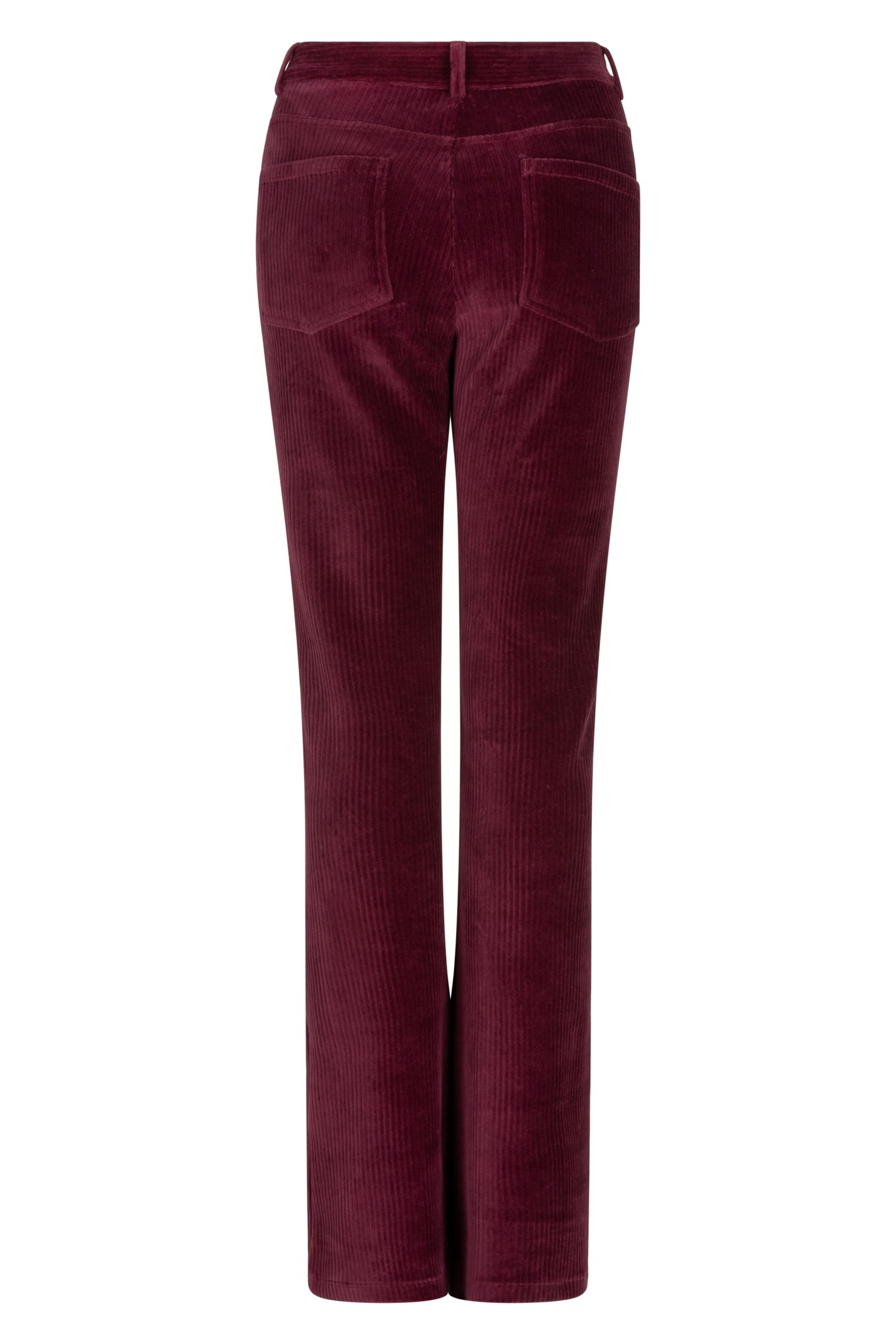 TROUSERS RIB FLAIR WINE RED 3