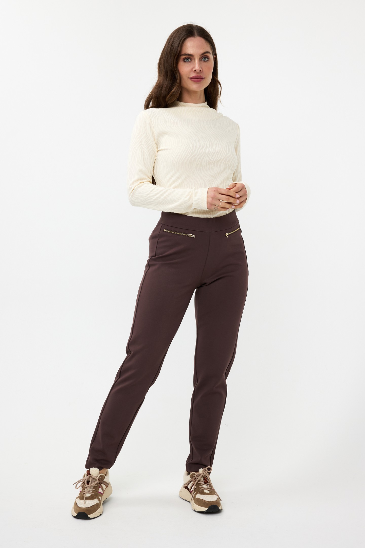 TOP L/SLVE BURN OUT ANIMAL OFF WHITE 1