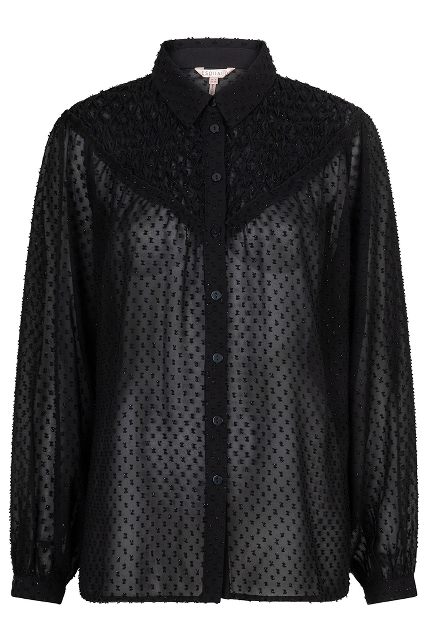 BLOUSE PLUMETIS SMOCK BLACK 4