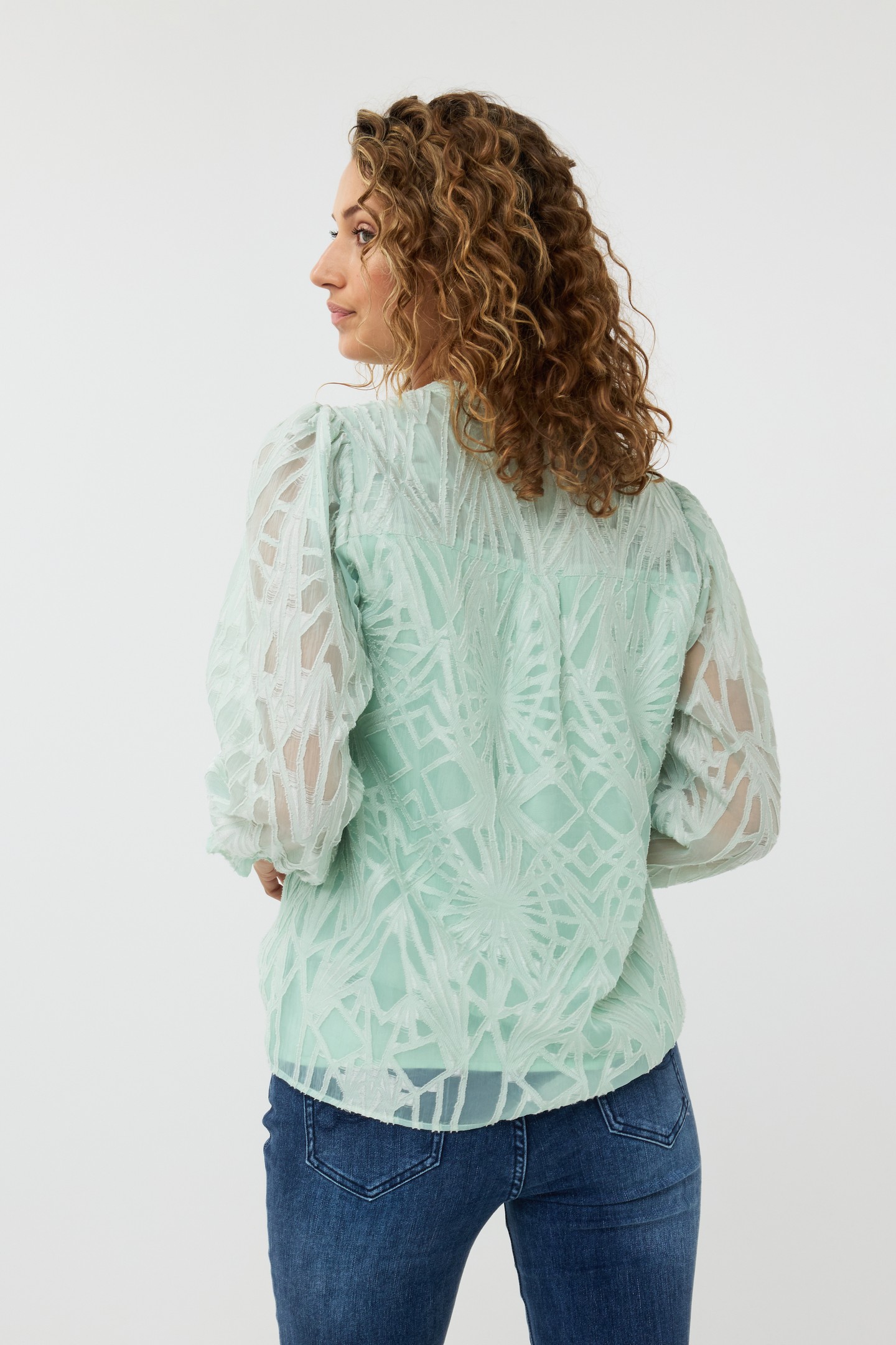 BLOUSE FANCY JACQUARD JADE 3