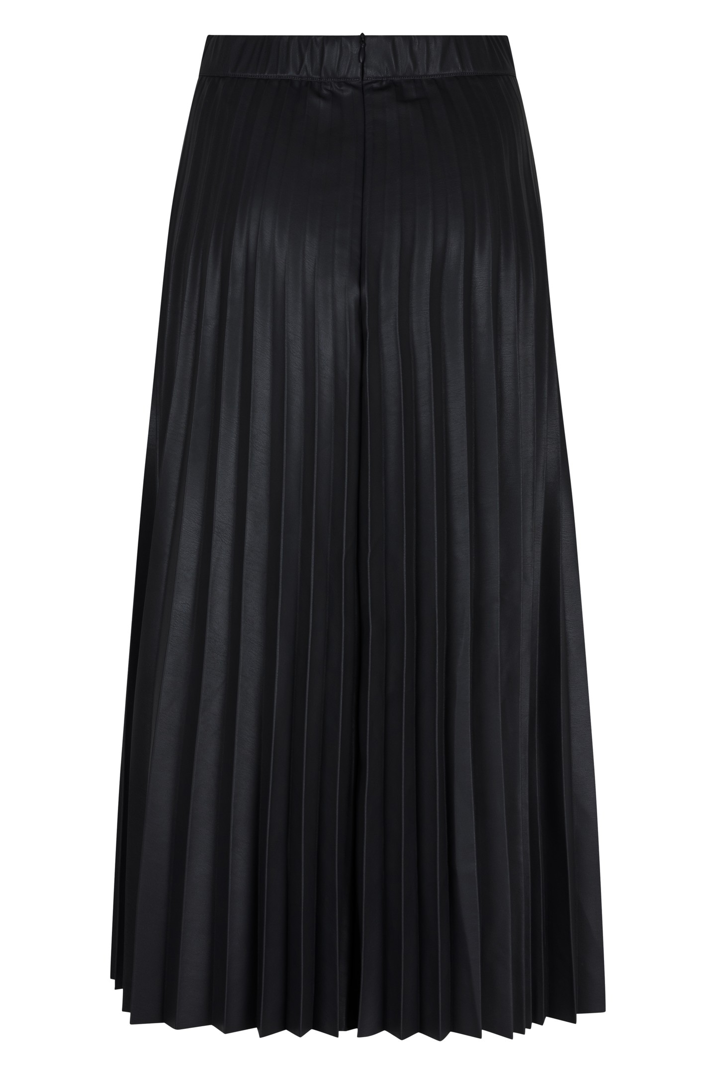 SKIRT PLISSE VEGAN LEATHER BLACK 2