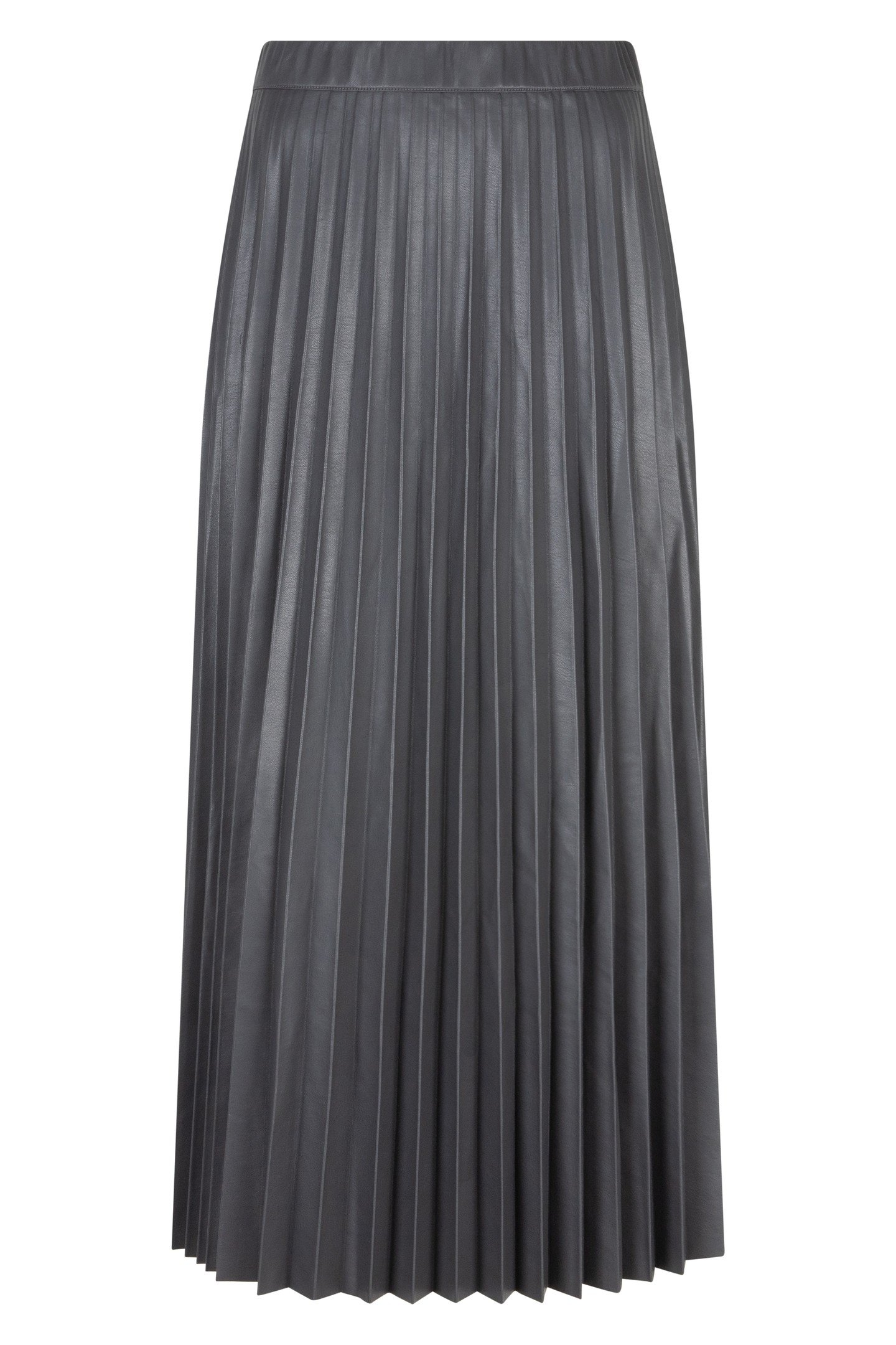 SKIRT PLISSE VEGAN LEATHER GREY 5