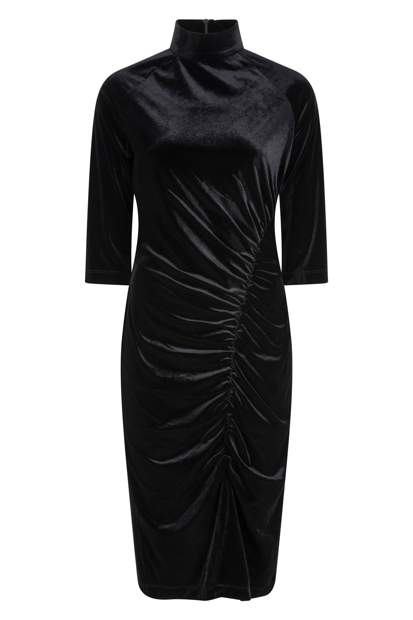 DRESS VELOURS GATHERING BLACK 4