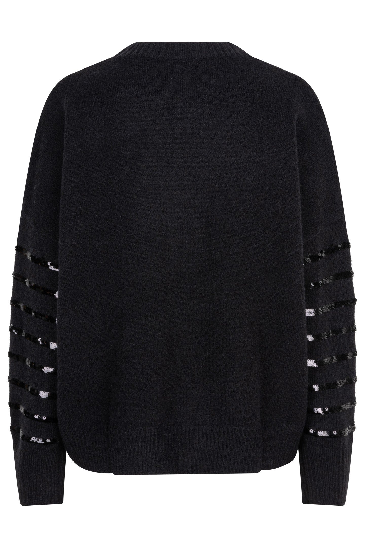 SWEATER STRIPED SEQUINS BLACK 2