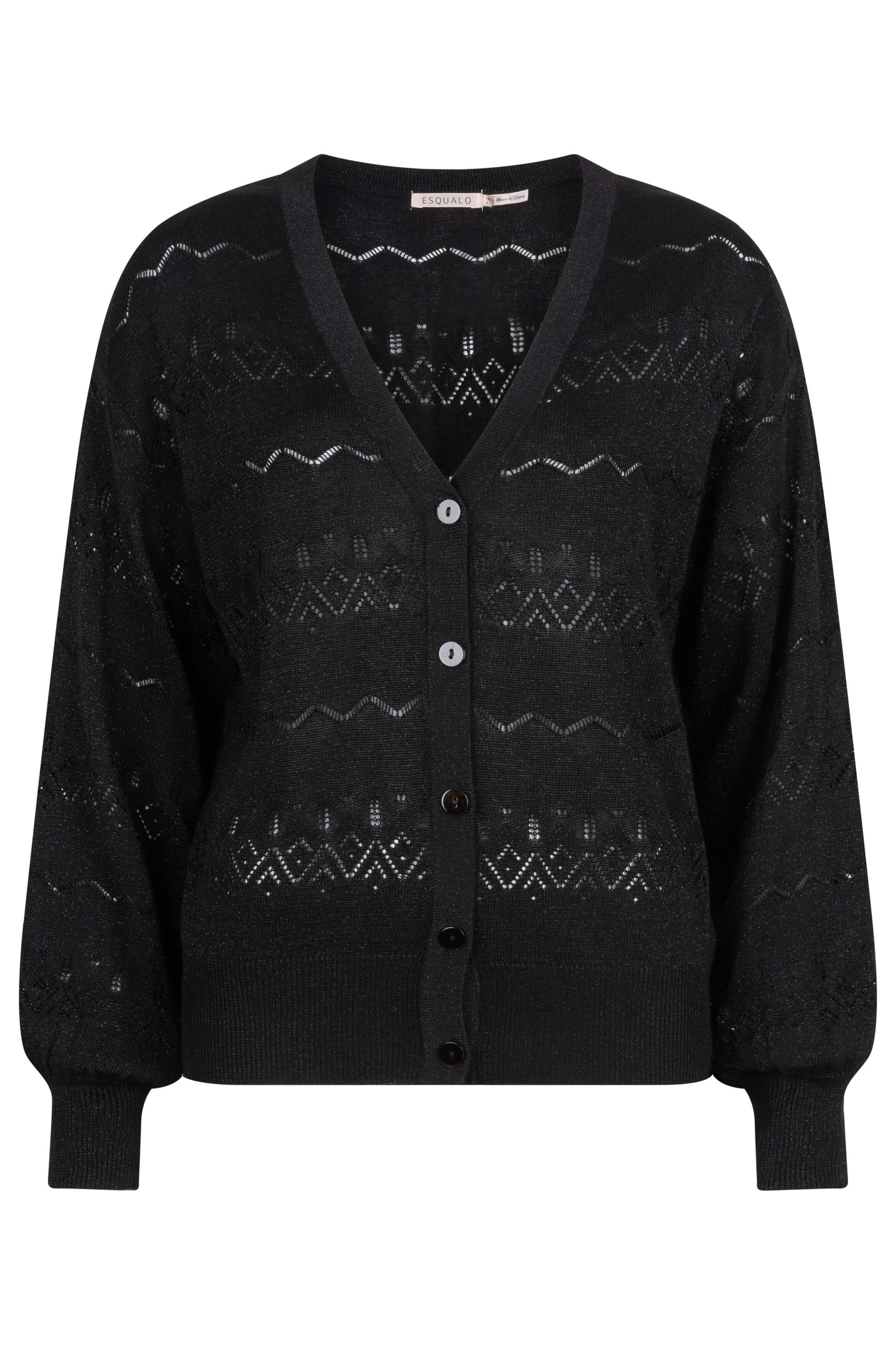 CARDIGAN S/SLV LUREX BLACK 3