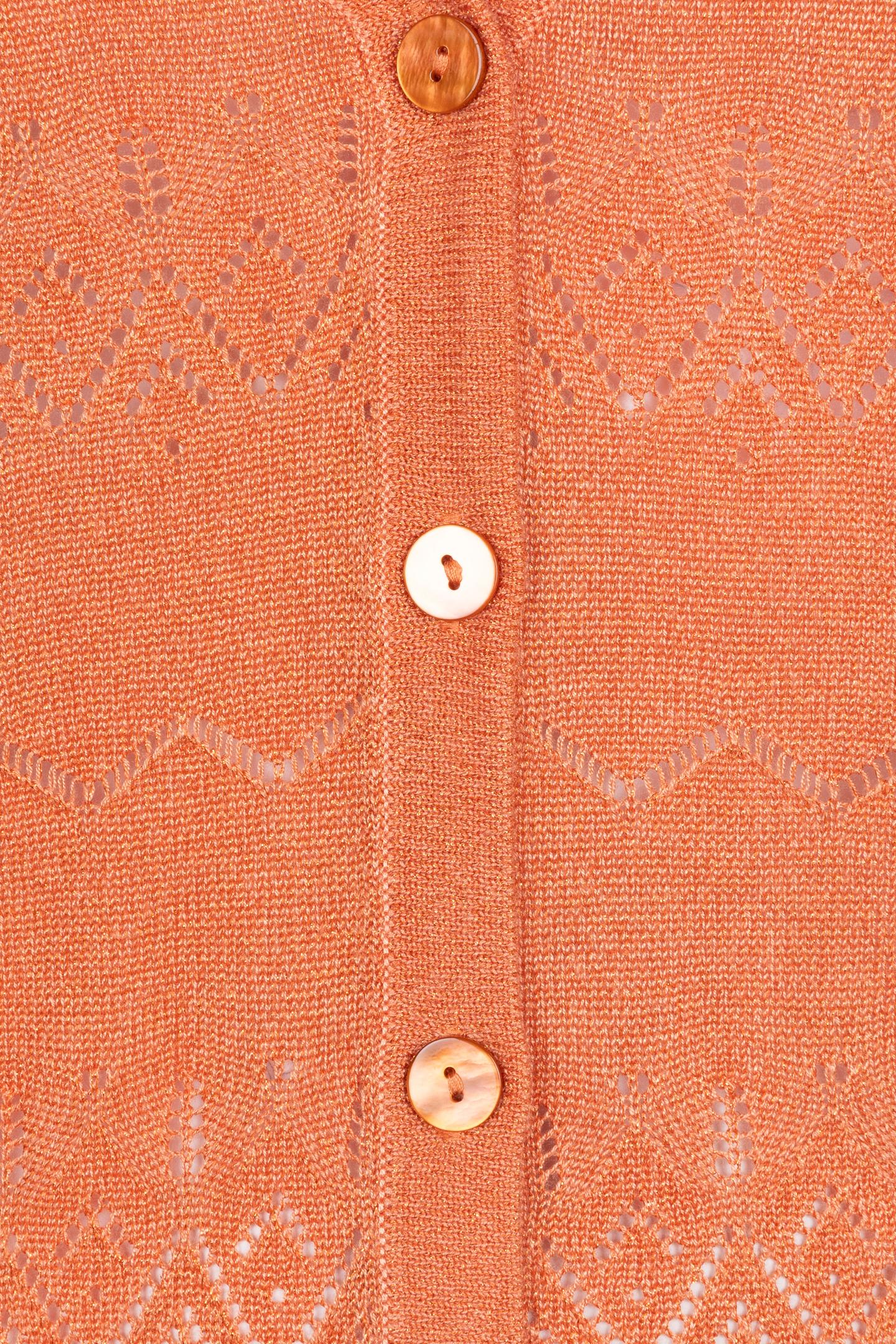 CARDIGAN S/SLV LUREX AMBER GLOW 7