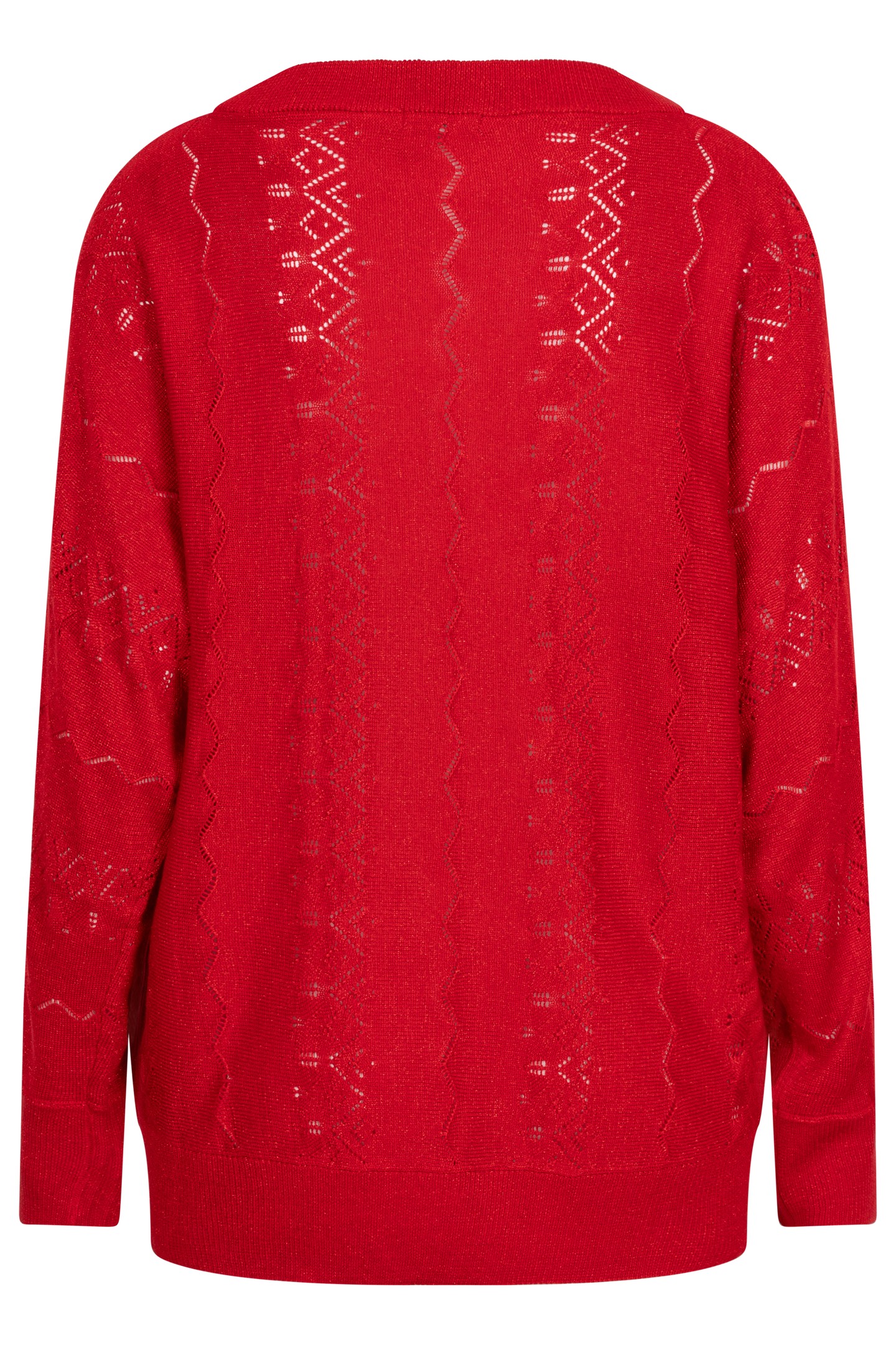 SWEATER BATWING LUREX RED 5