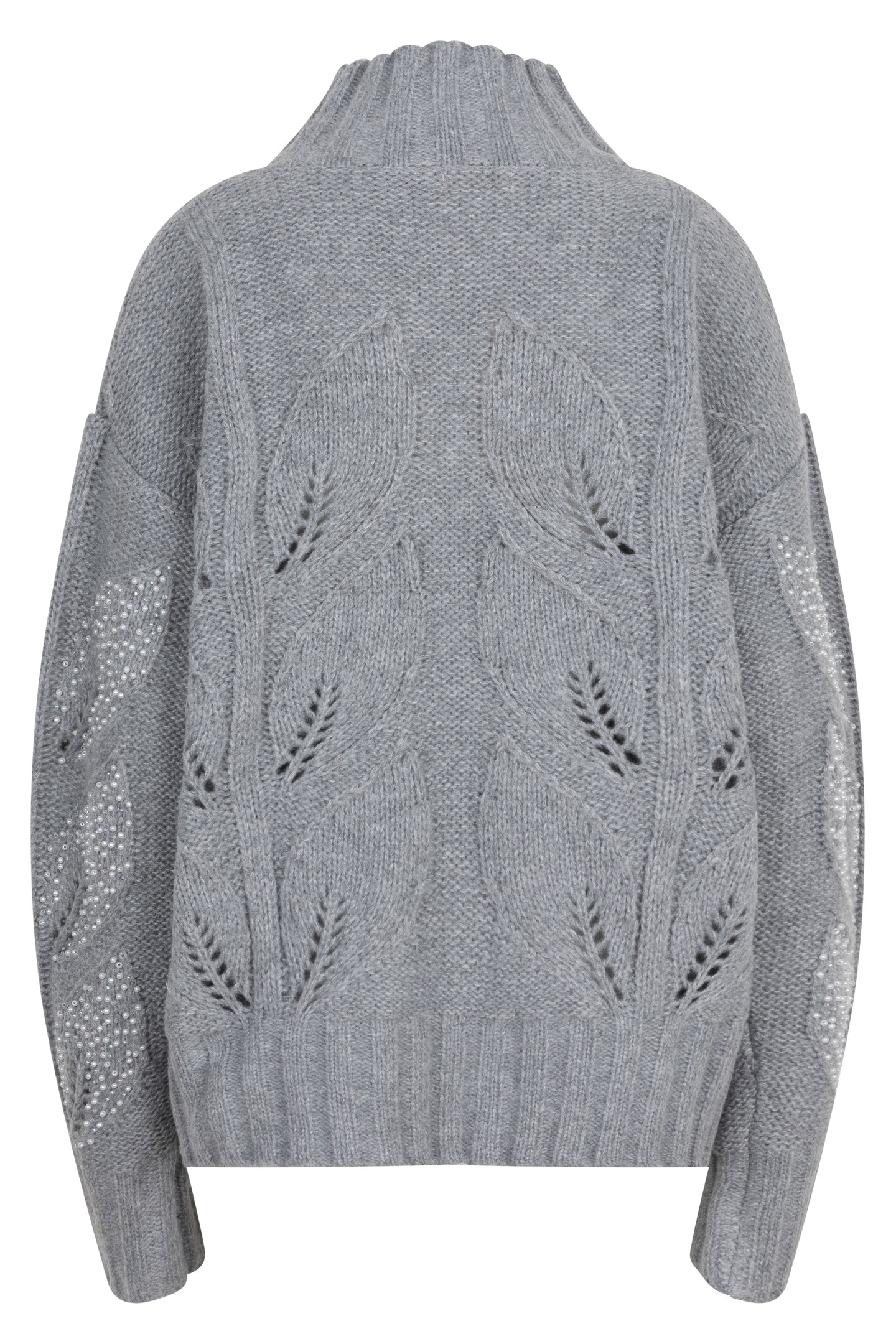 SWEATER MELANGE COL PEARL GREY 4