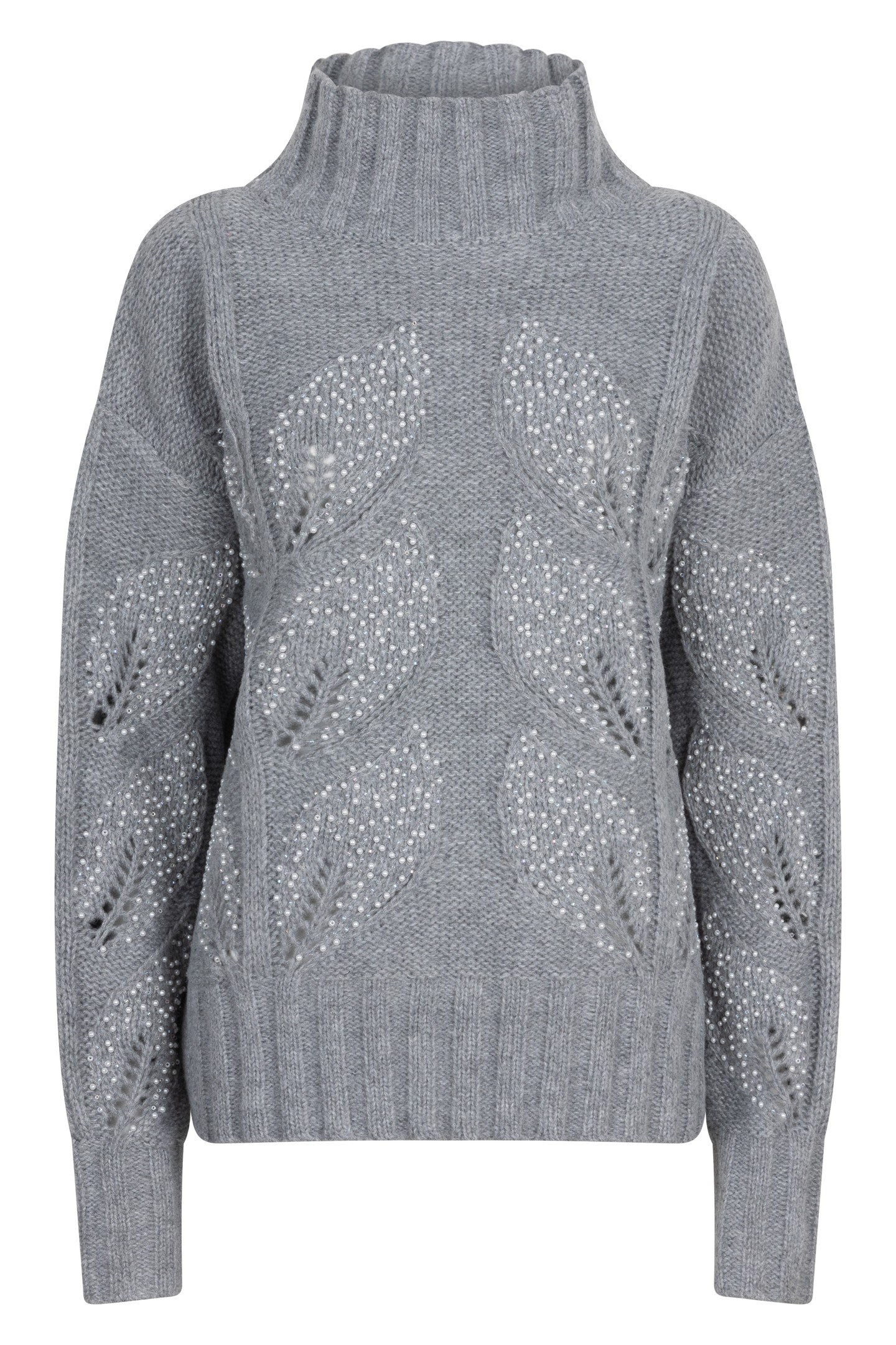 SWEATER MELANGE COL PEARL GREY 5