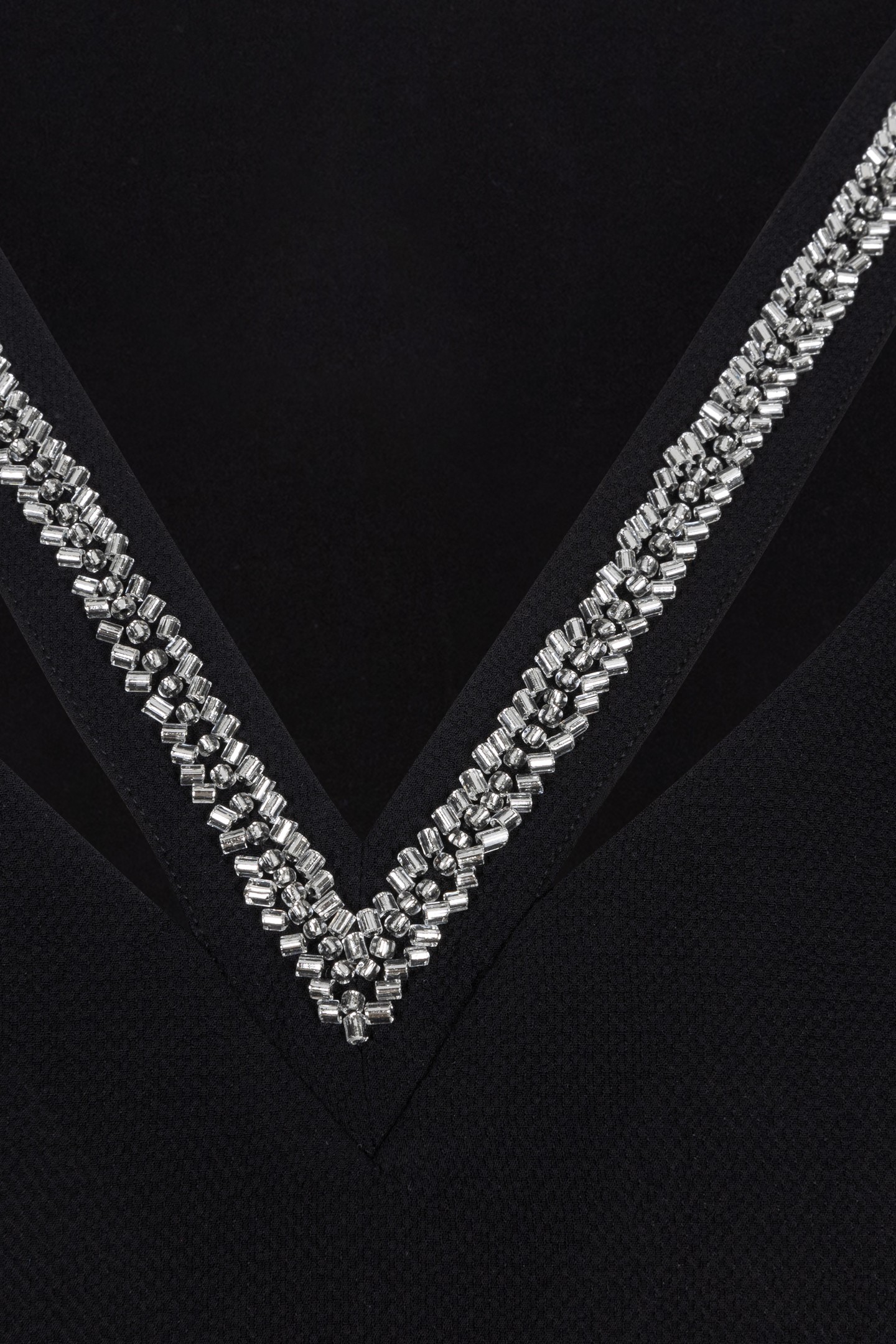 TOP FANCY BEADED NECKLINE BLACK 7