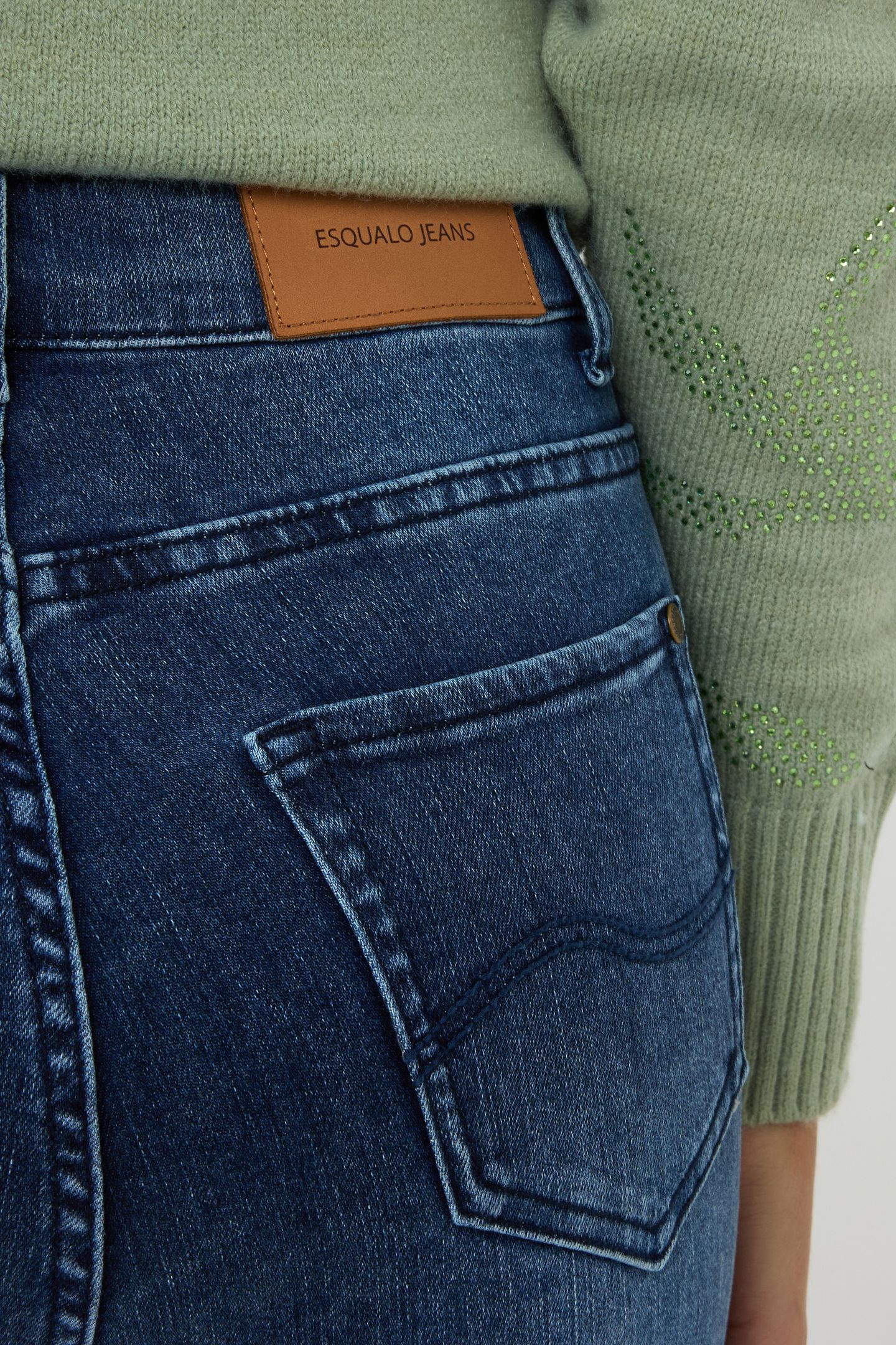 TROUSERS JEANS STRETCH FLARE JEANS BLUE 7