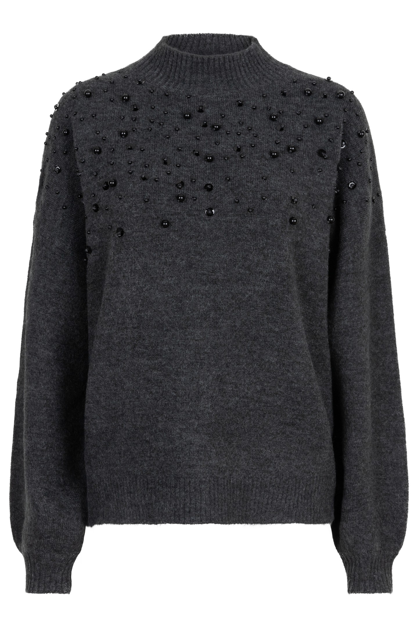 SWEATER BEADING DARK GREY 4