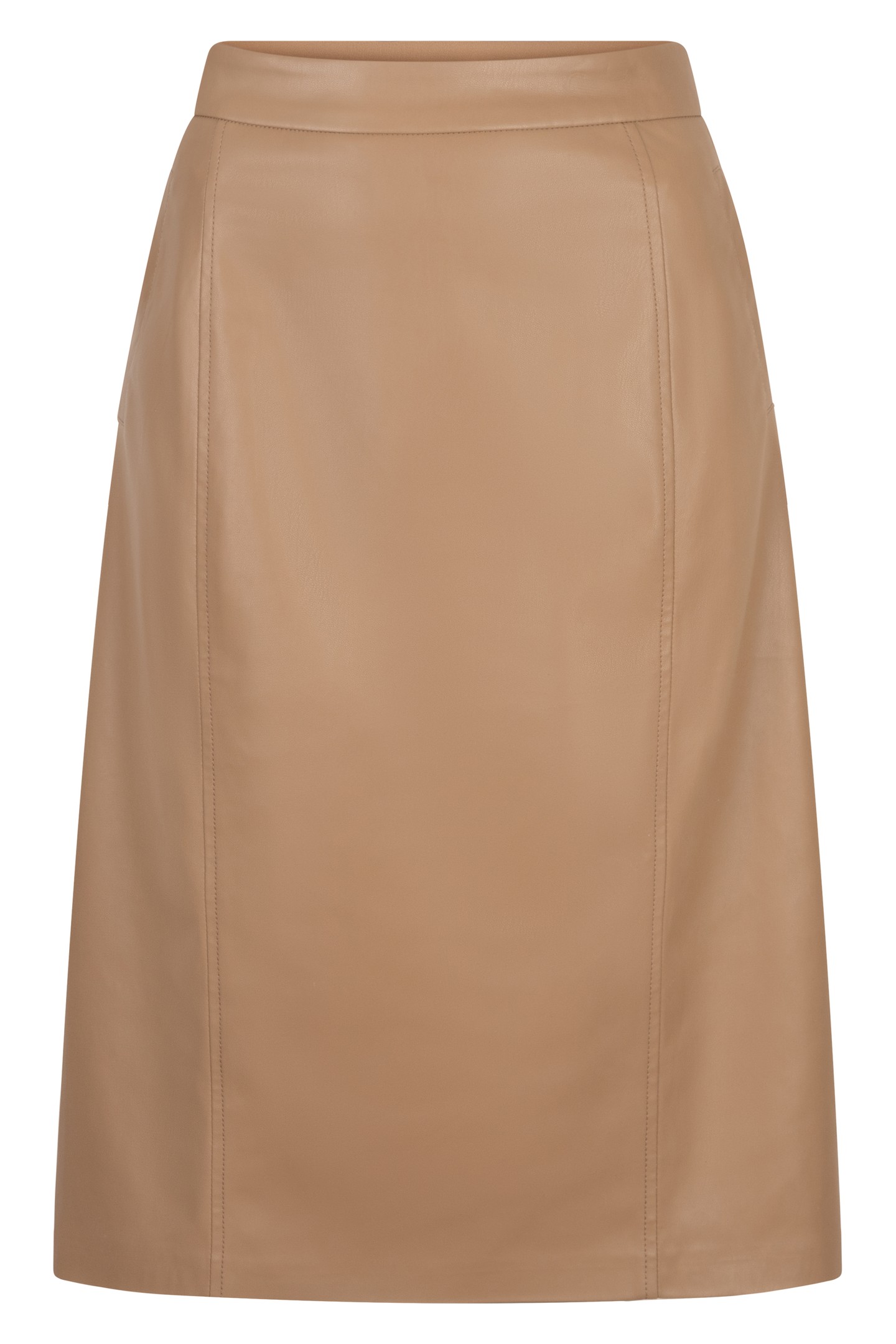 SKIRT PENCIL VEGAN LEATHER SAND 5