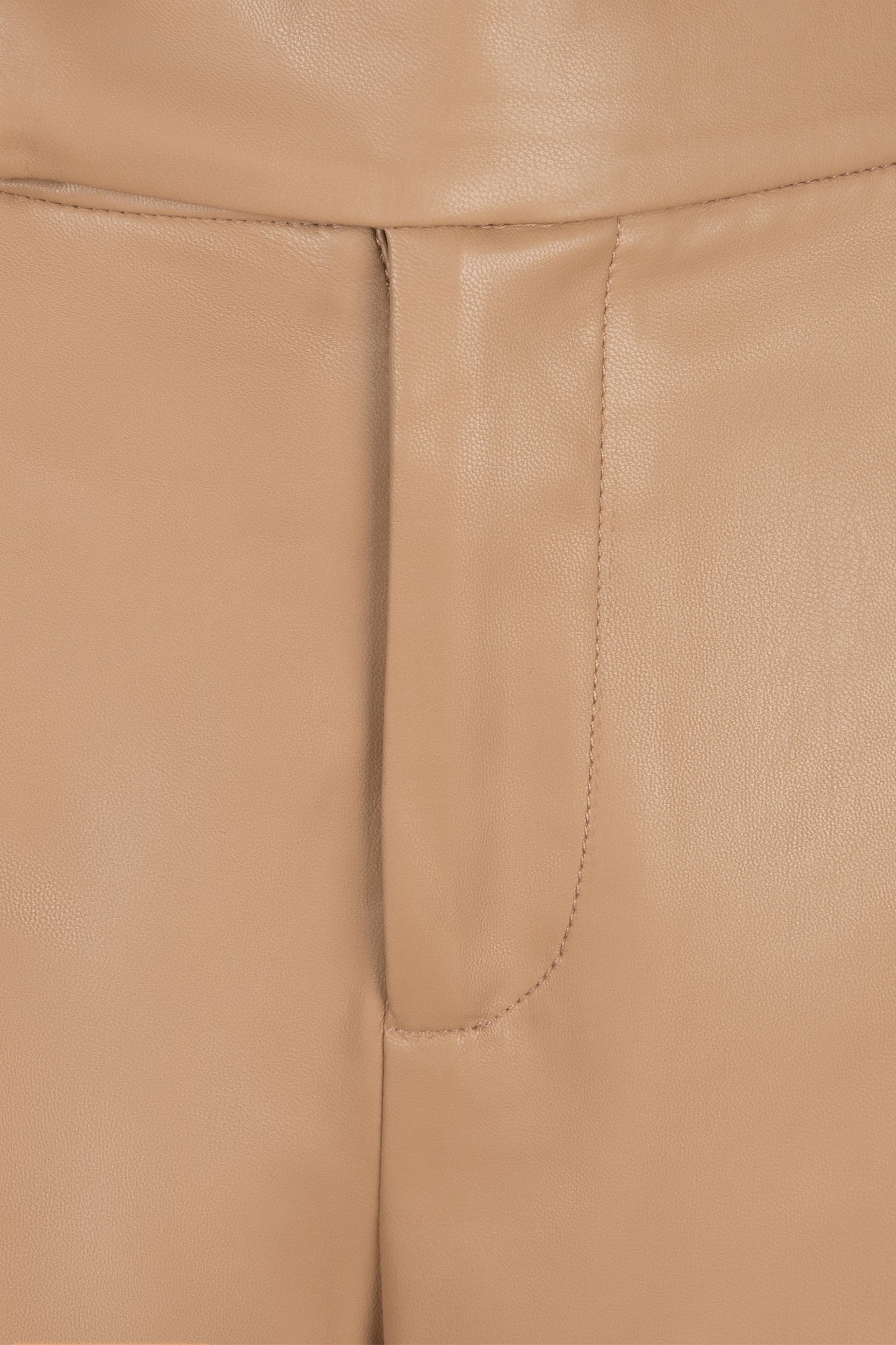 TROUSERS WIDE VEGAN LEATHER SAND 8