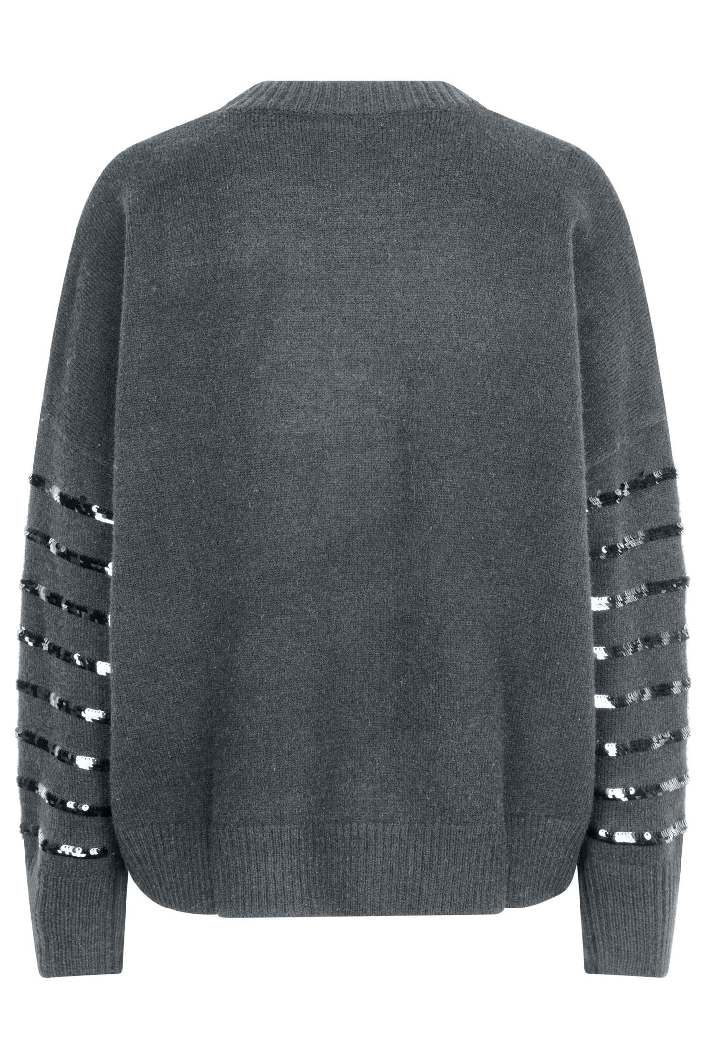 SWEATER STRIPED SEQUINS GREY 2