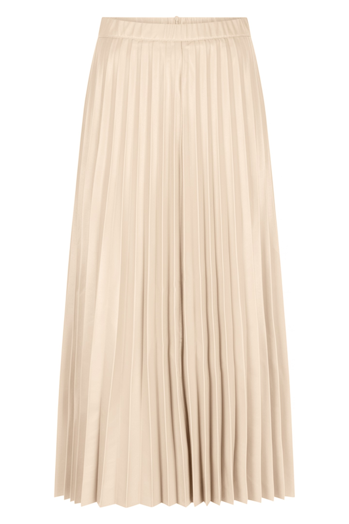 SKIRT PLISSE VEGAN LEATHER SAND 1