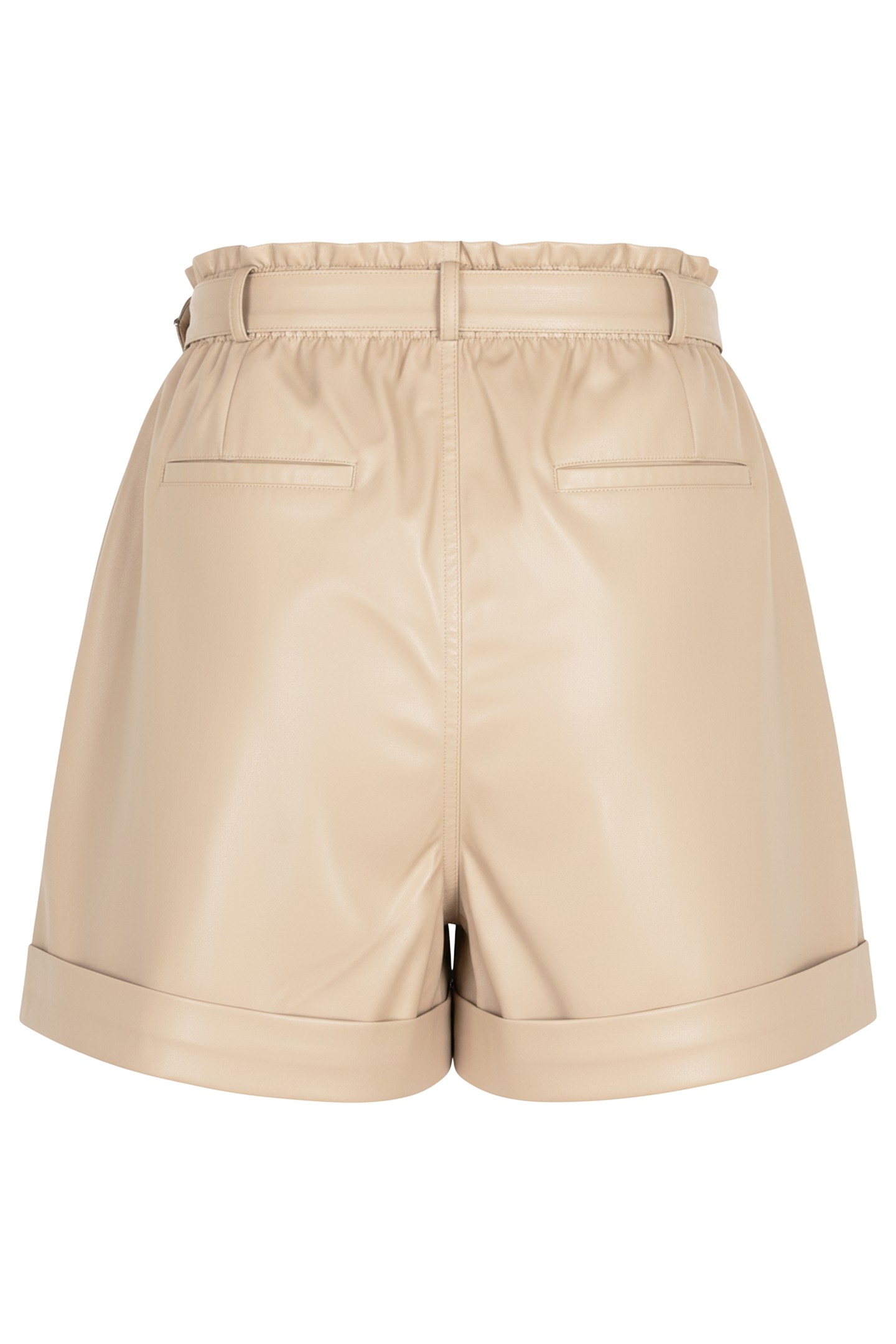 SHORTS VEGAN LEATHER SAND 2