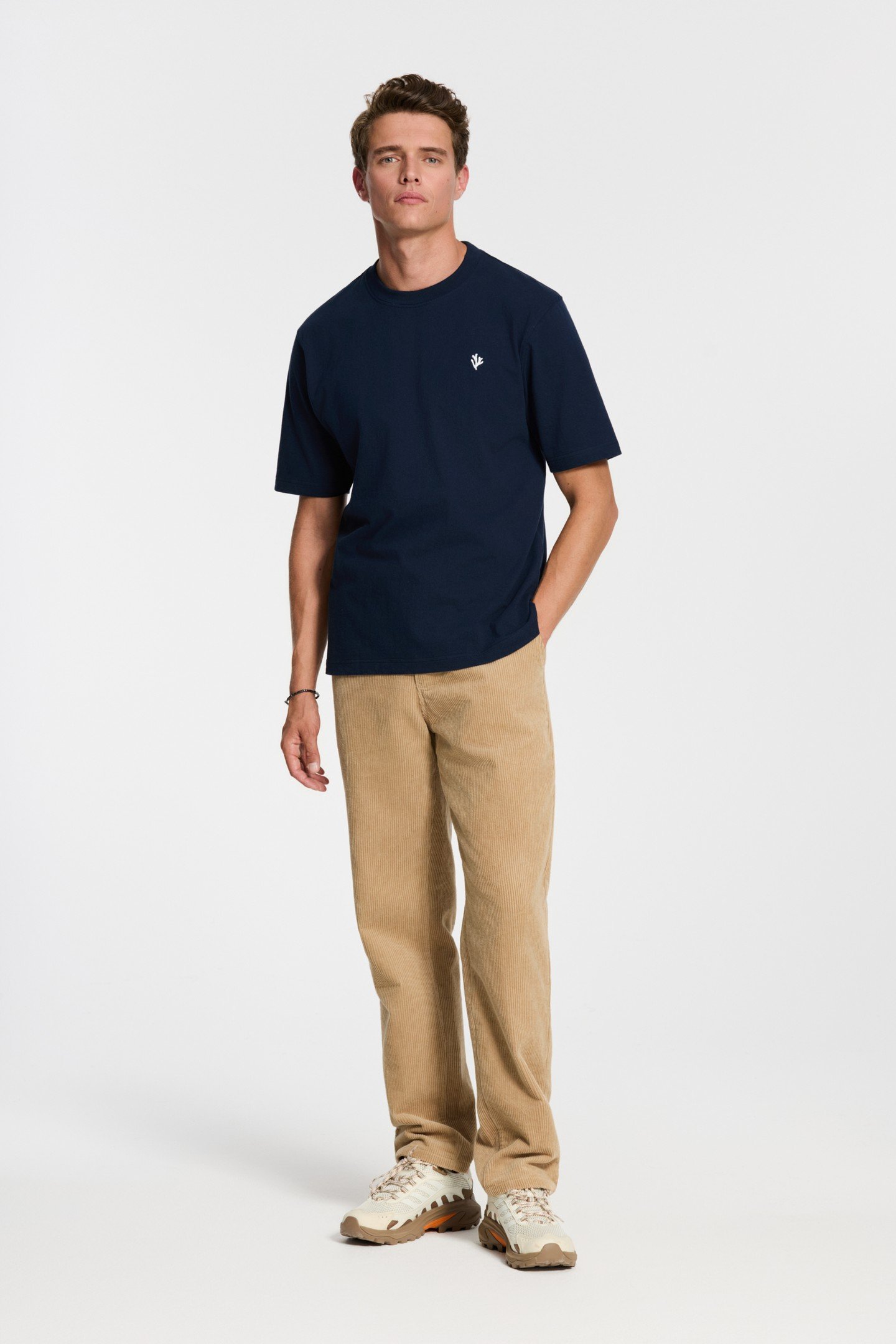 ALAN CORDUROY STRAIGHT FIT TROUSERS BEIGE CLAY 2