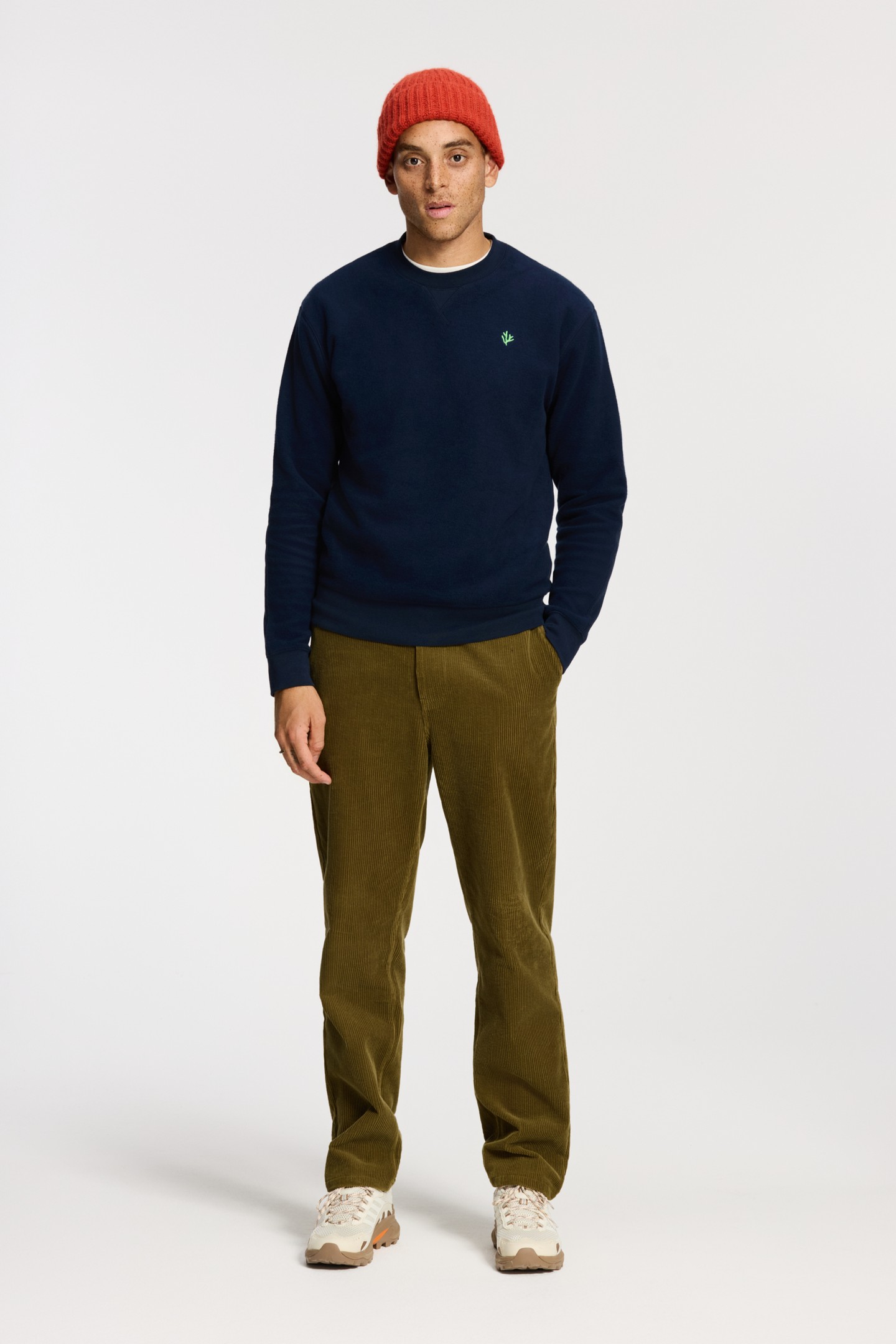 KYLE RELAXED FIT CORAL LOGO SWEATER BLUE DARK NAVY 3