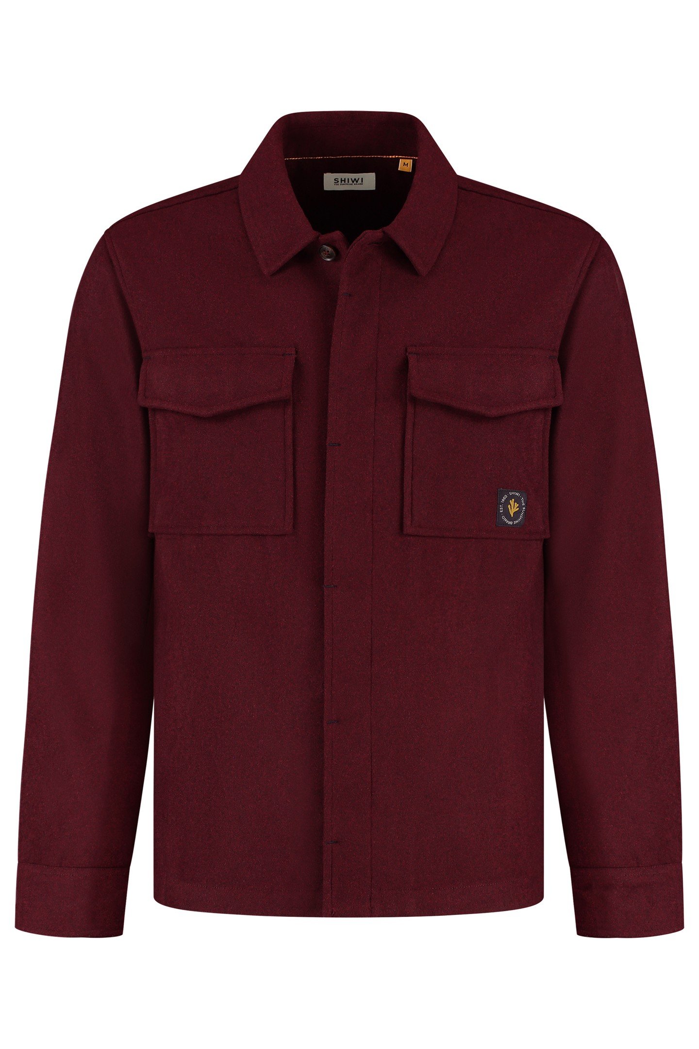 STAN WOOL BLEND LONG SLEEVE SHIRT RED EARTH 5
