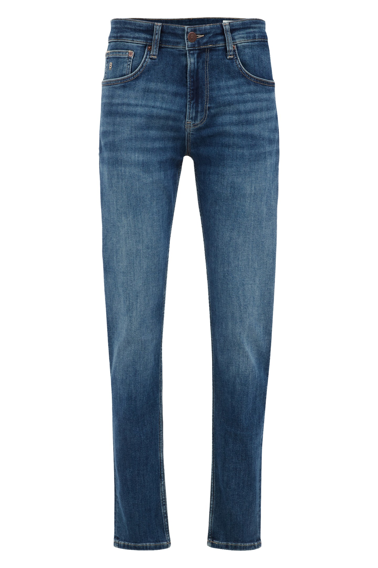 5-POCKET MID WAIST DARK BLUE 4