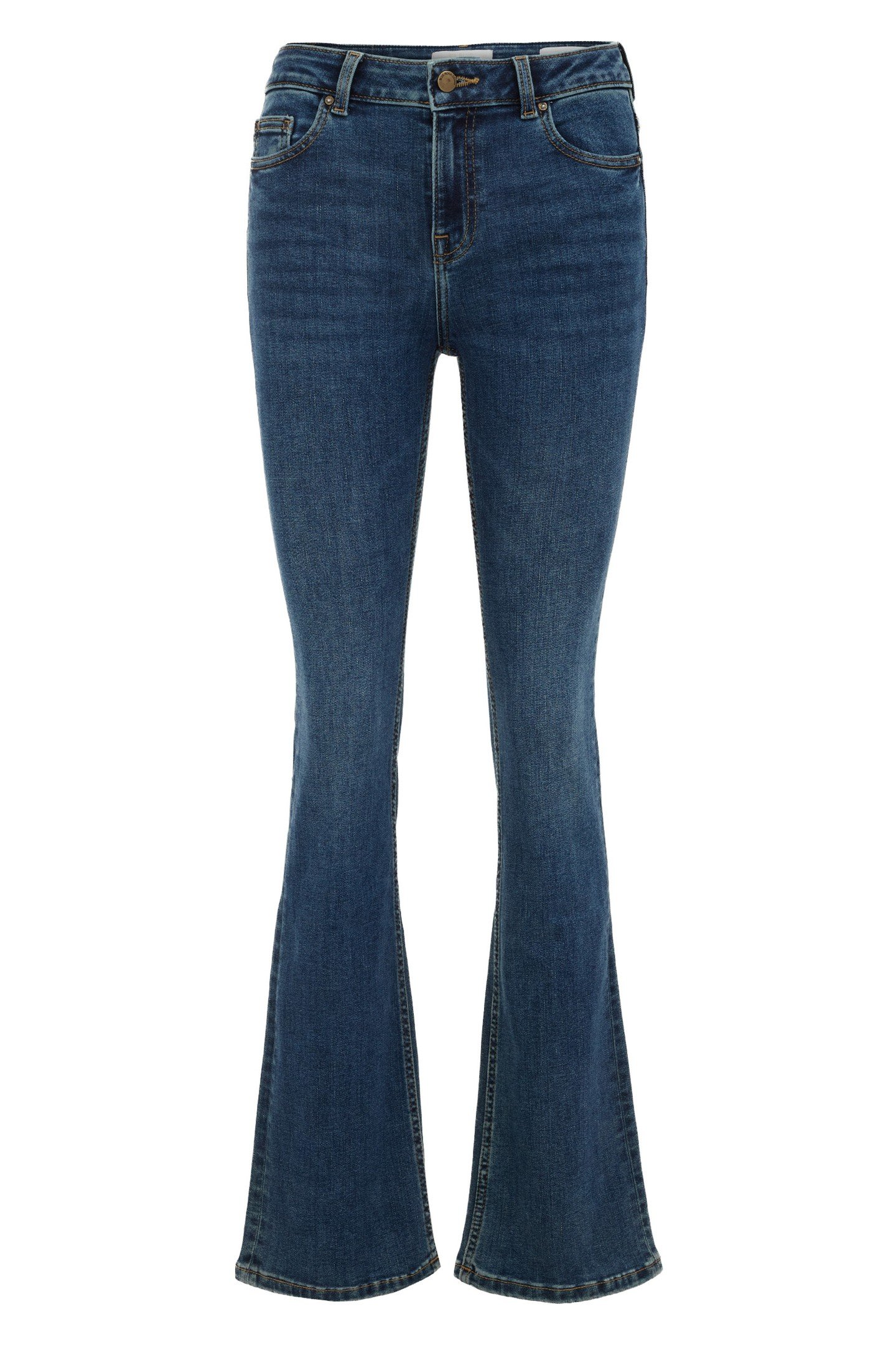 5-POCKET MID WAIST DARK BLUE 1