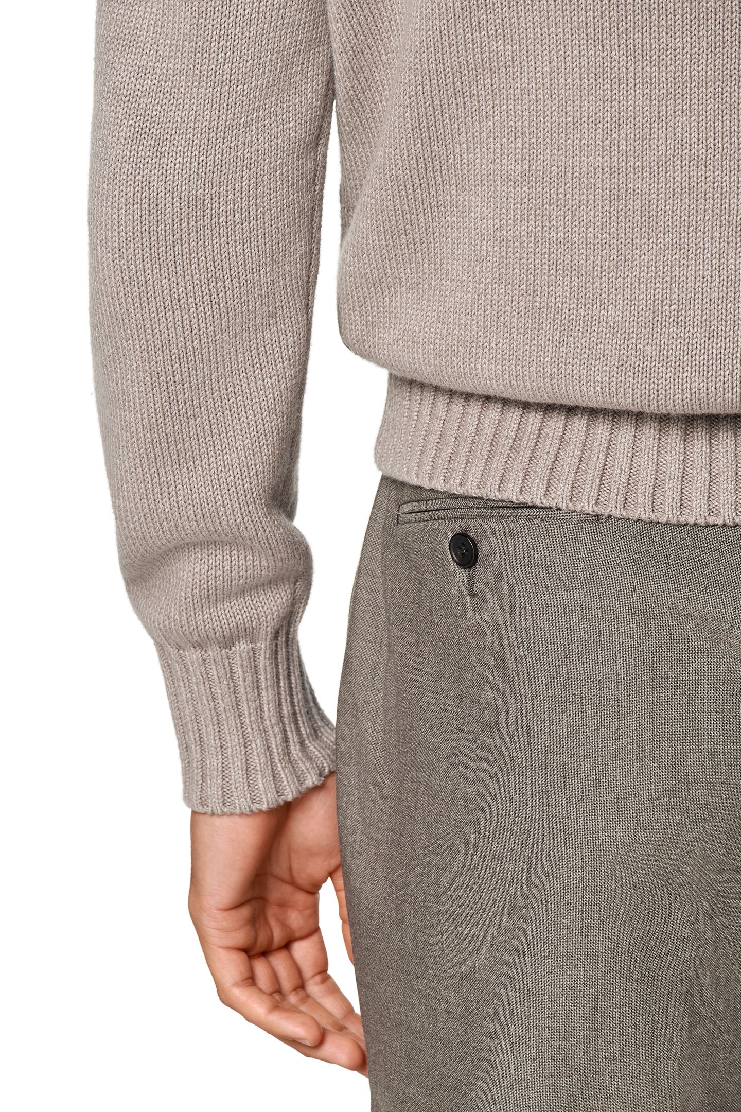 LS CREWNECK COTTON LINEN SILK TAUPE TAUPE 7