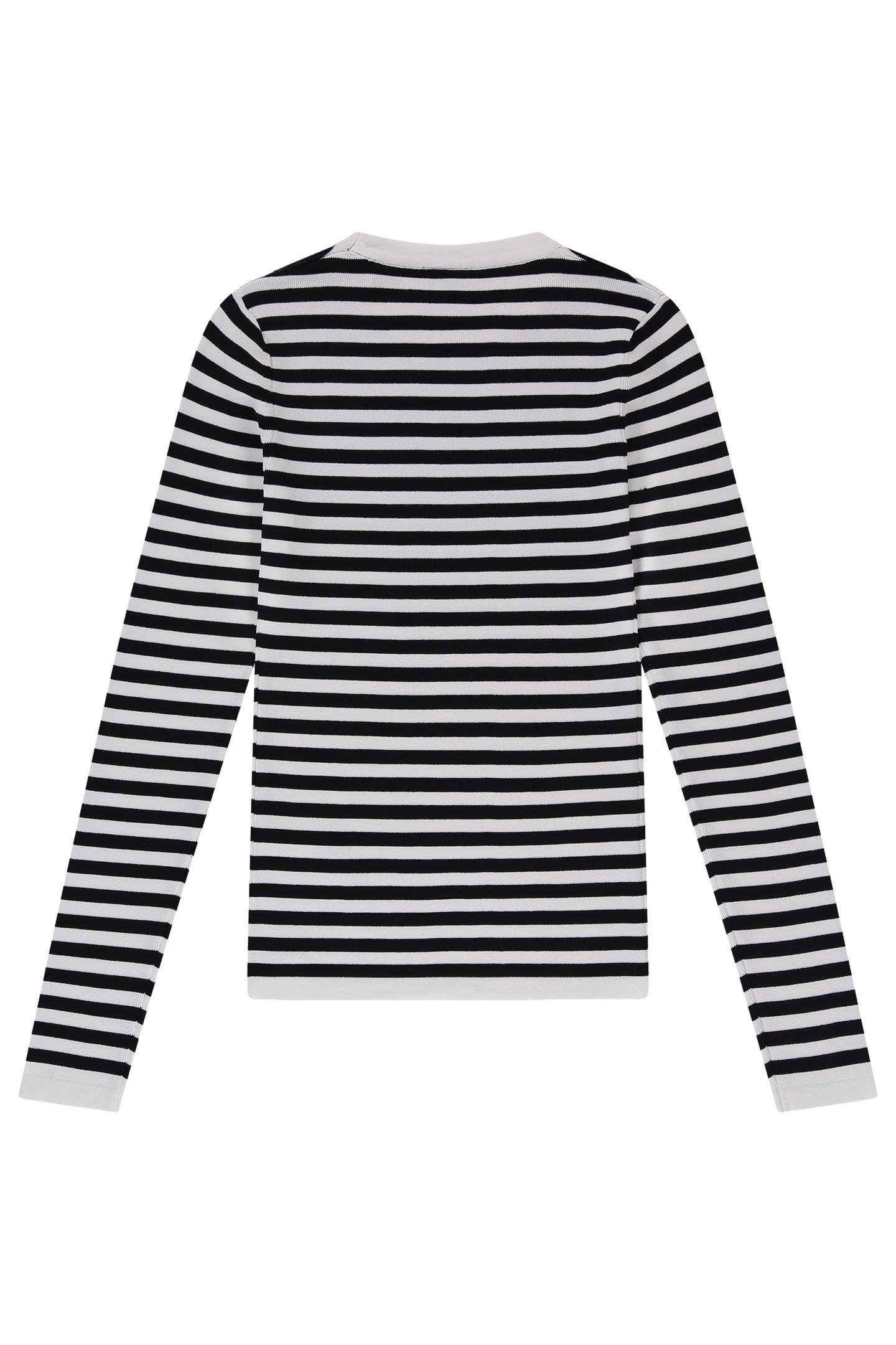 JOLIE LS STRIPE PULLOVER BLACK/OFF WHITE 2