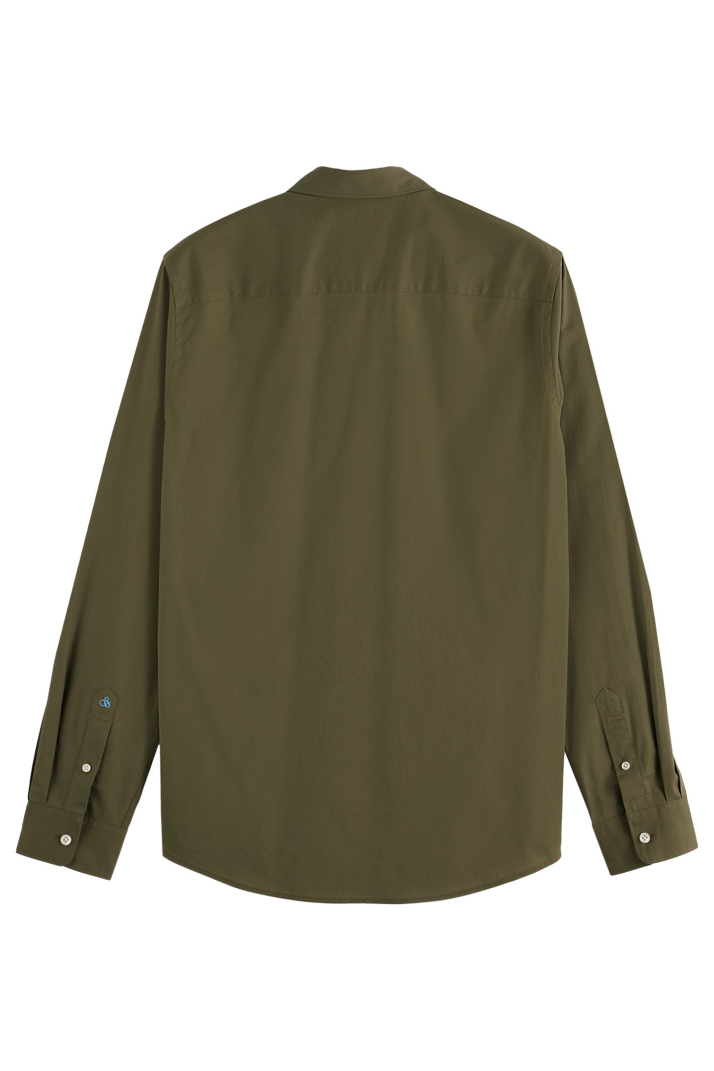 SEASONAL CORE - SLIM FIT SOLID POPLIN SHIRT CLASSIC GREEN 5