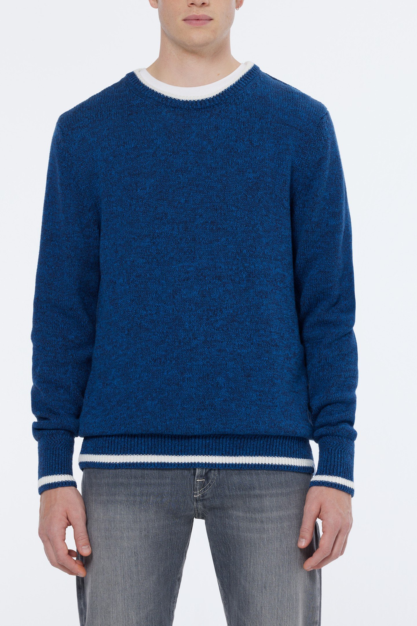 MELANGE REGULAR FIT CREWNECK LEAGUE BLUE 2
