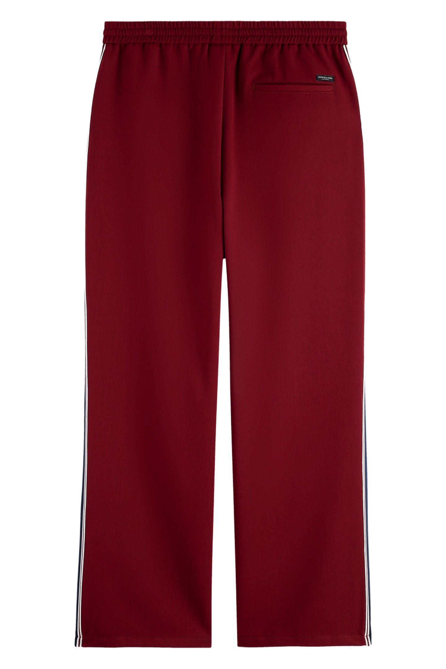 TAPE-TRIMMED STRAIGHT FIT TRACK PANT CHERRY RED 3