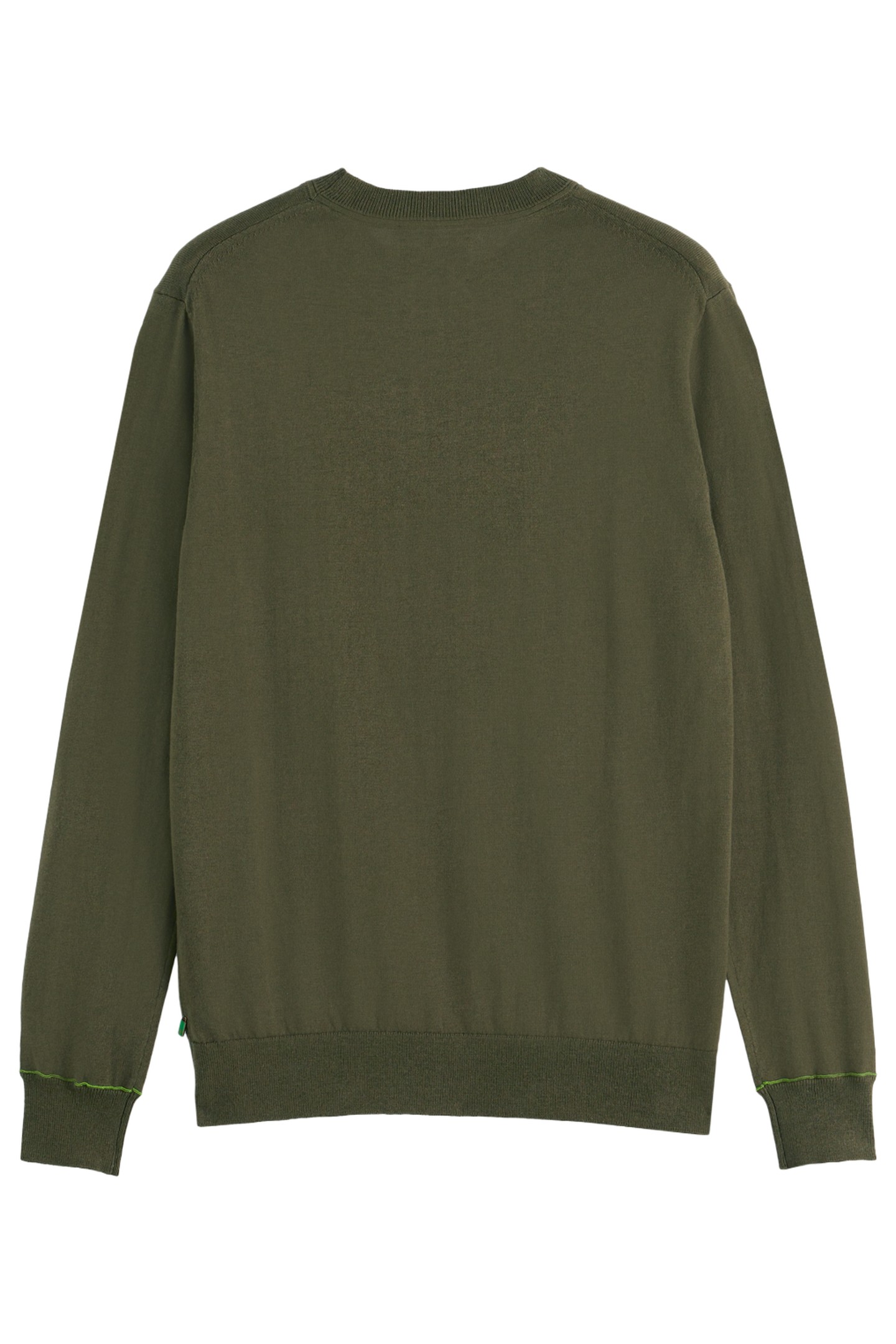 LINEN-BLEND REGULAR FIT CREWNECK CLASSIC GREEN 3