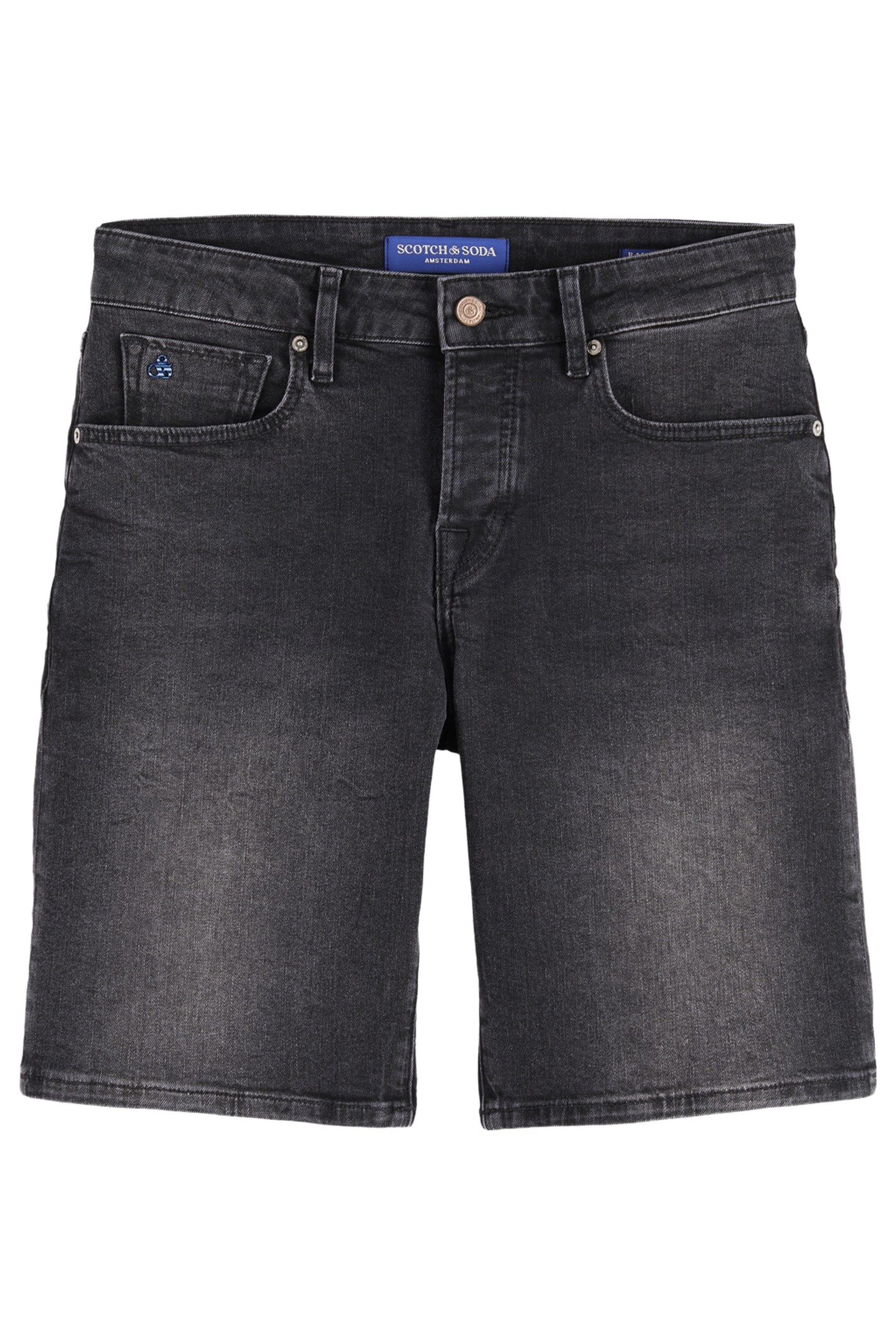 RALSTON SLIM FIT DENIM SHORT — BLACK NIGHT 1