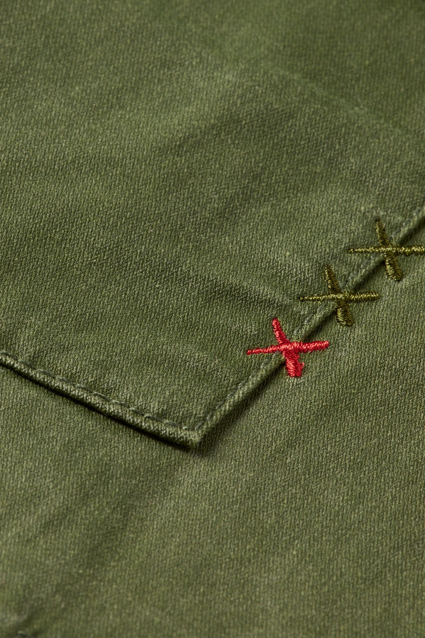 PIGMENT-DYED WORKER JACKET ARMY 3