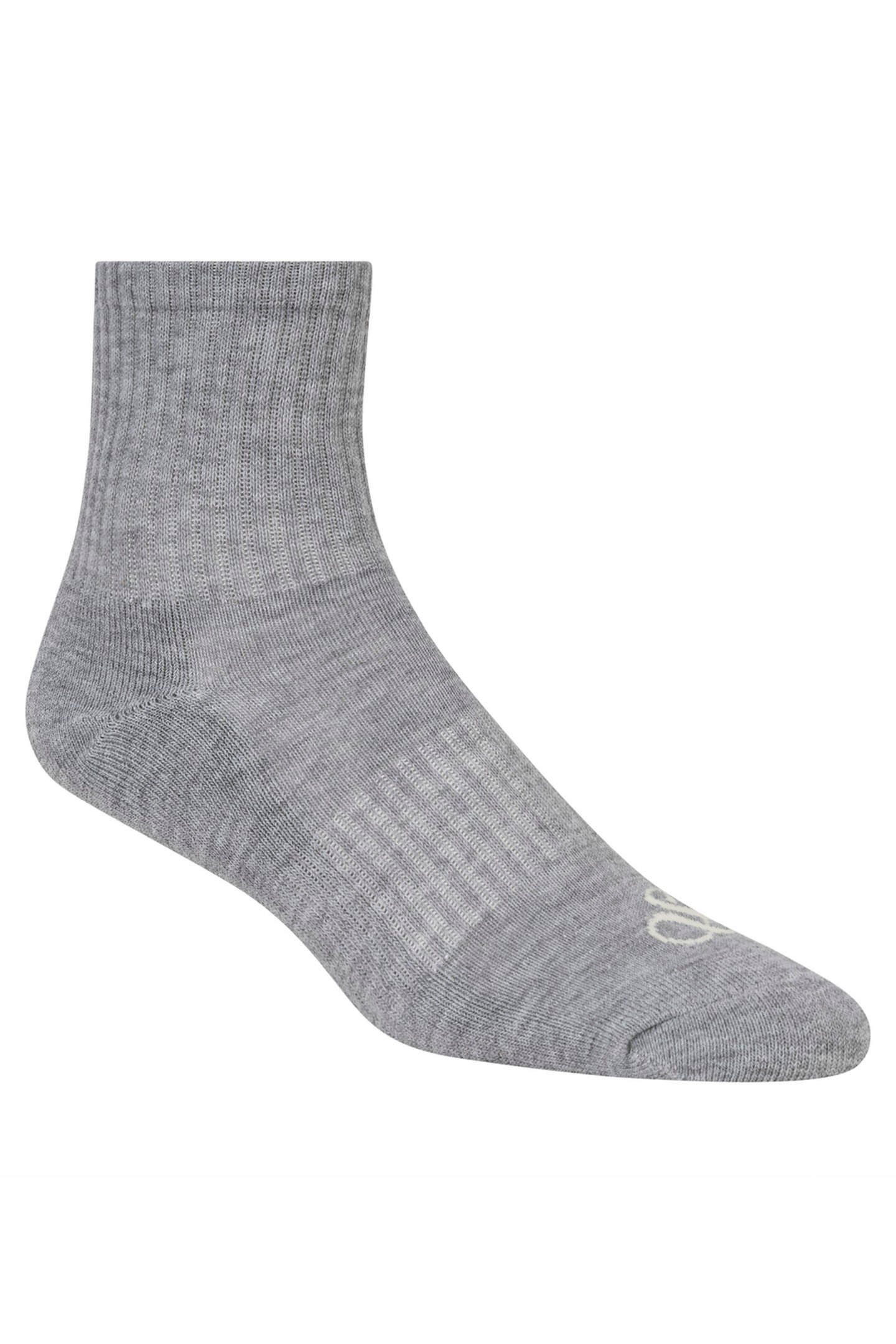 6PK WOMENS 1/2 TERRY LOW CREW IVORY 10