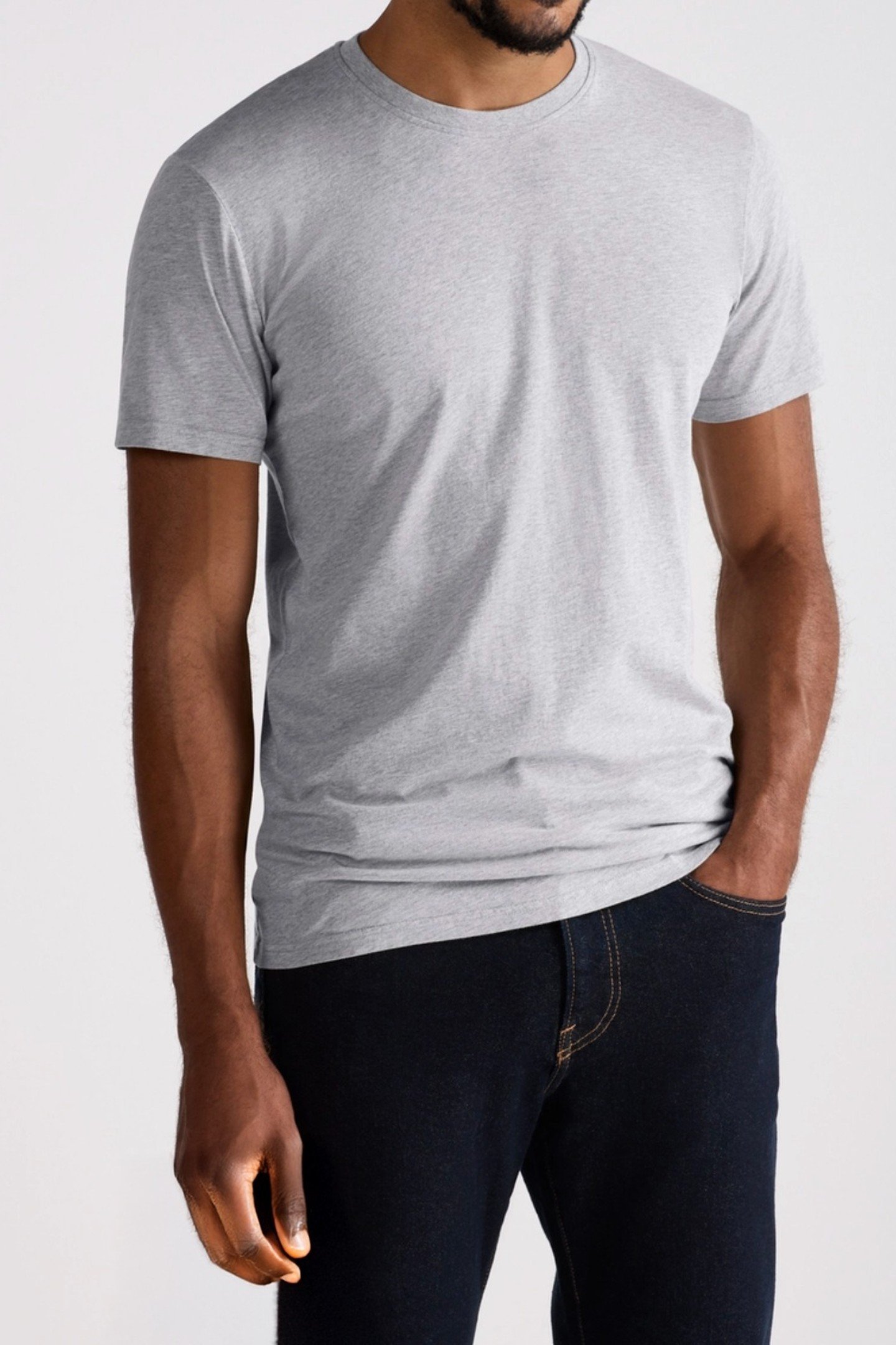 PREMIUM - STRETCH T-SHIRT - 4-PACK GREY 4