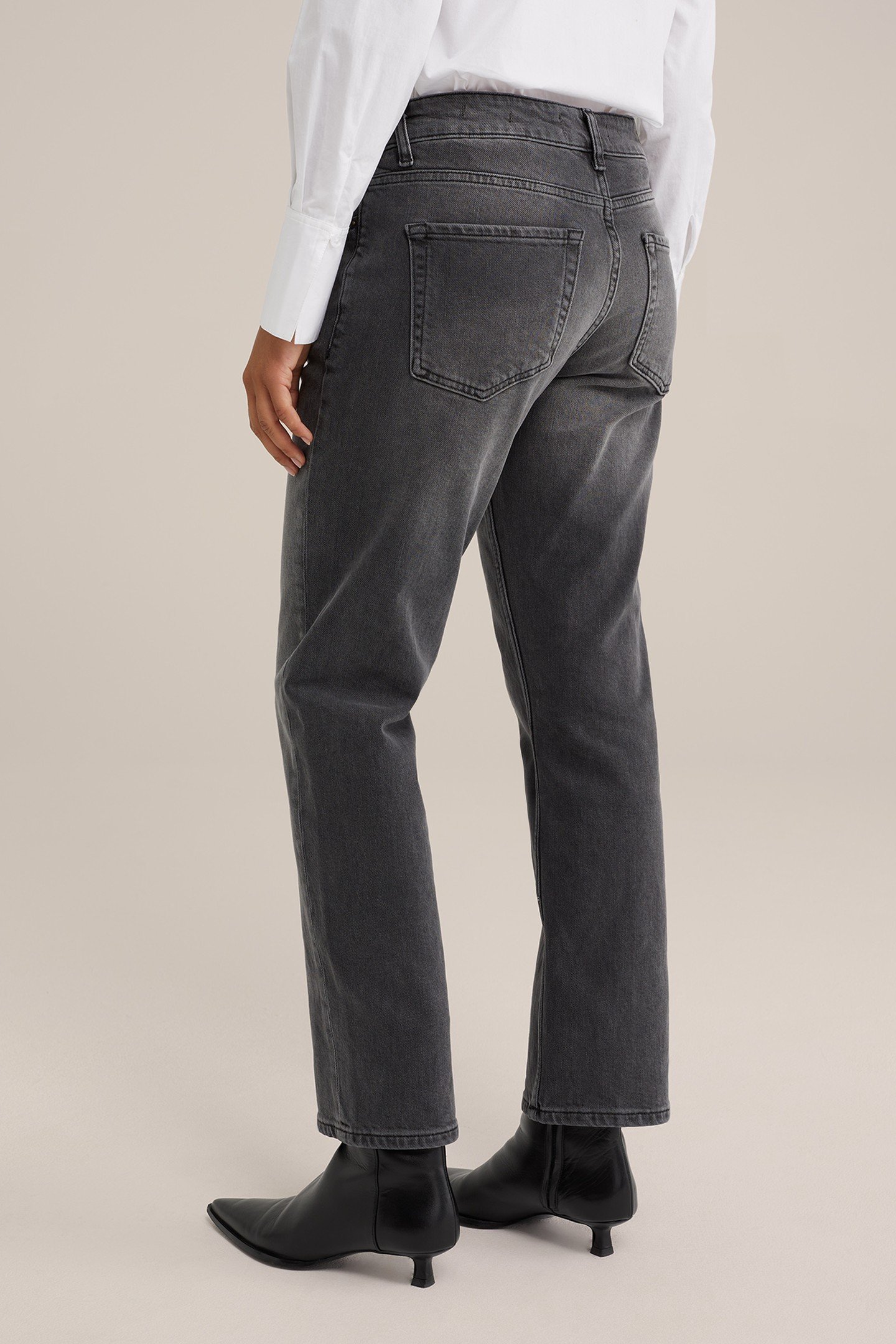 5-POCKET MID WAIST DARK GREY 4