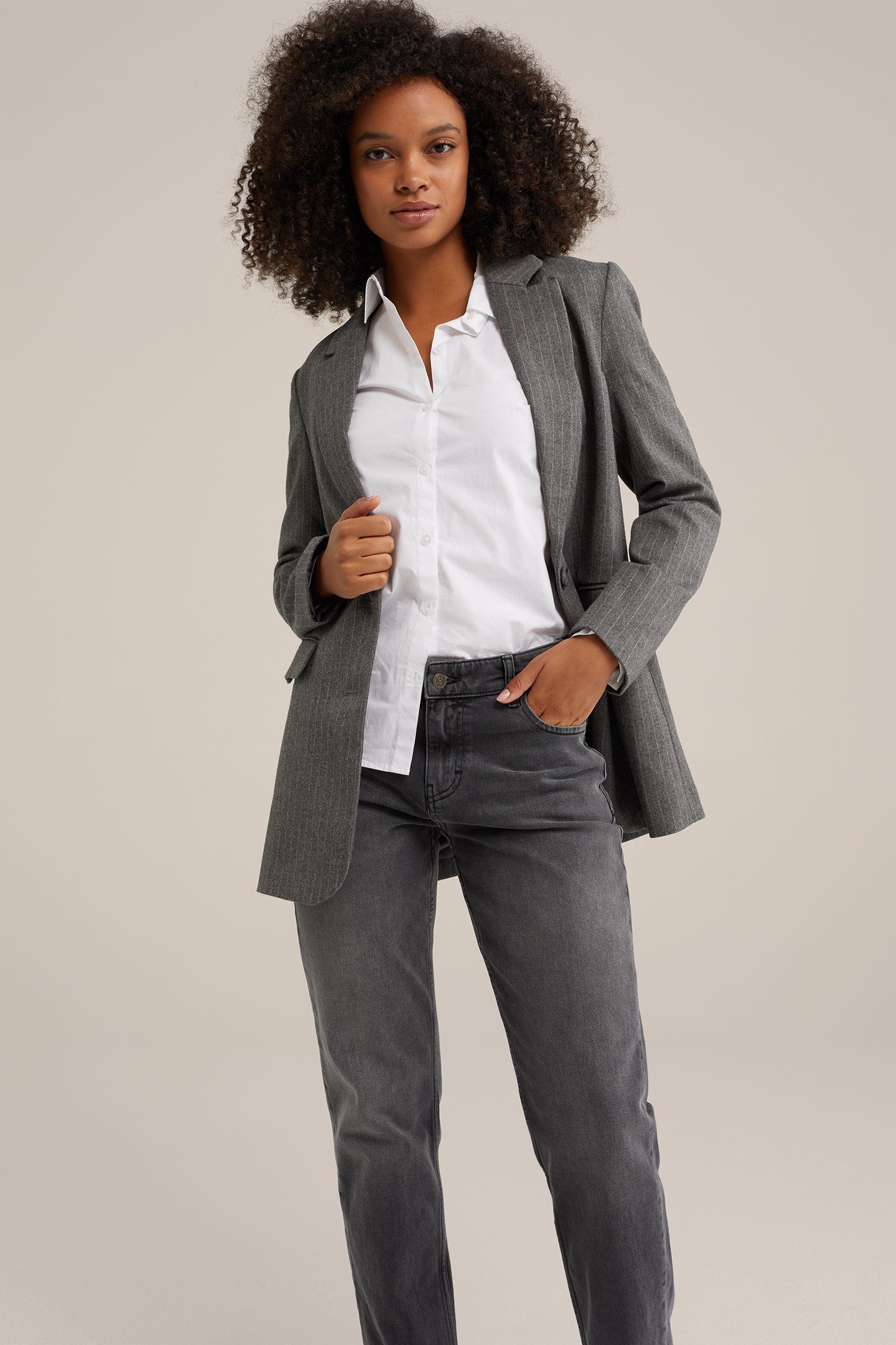 5-POCKET MID WAIST DARK GREY 3