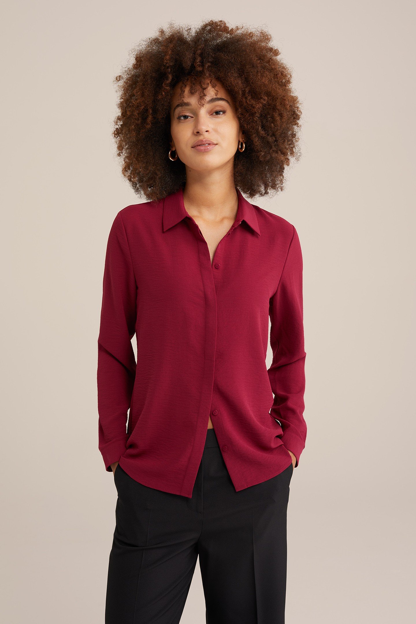 BLOUSE BURGUNDY RED 1