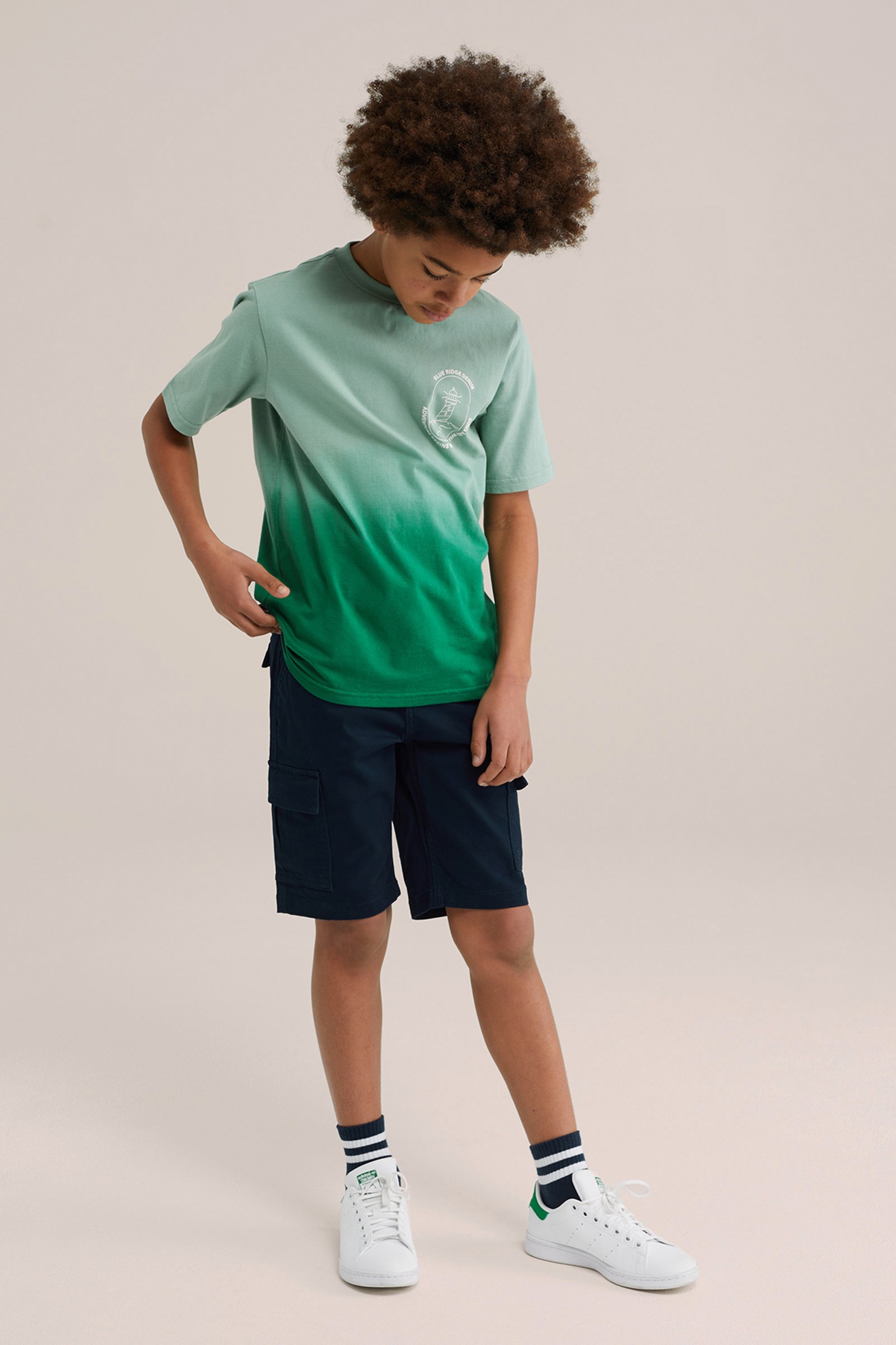 BOYS CARGO PANTS NAVY BLUE 2