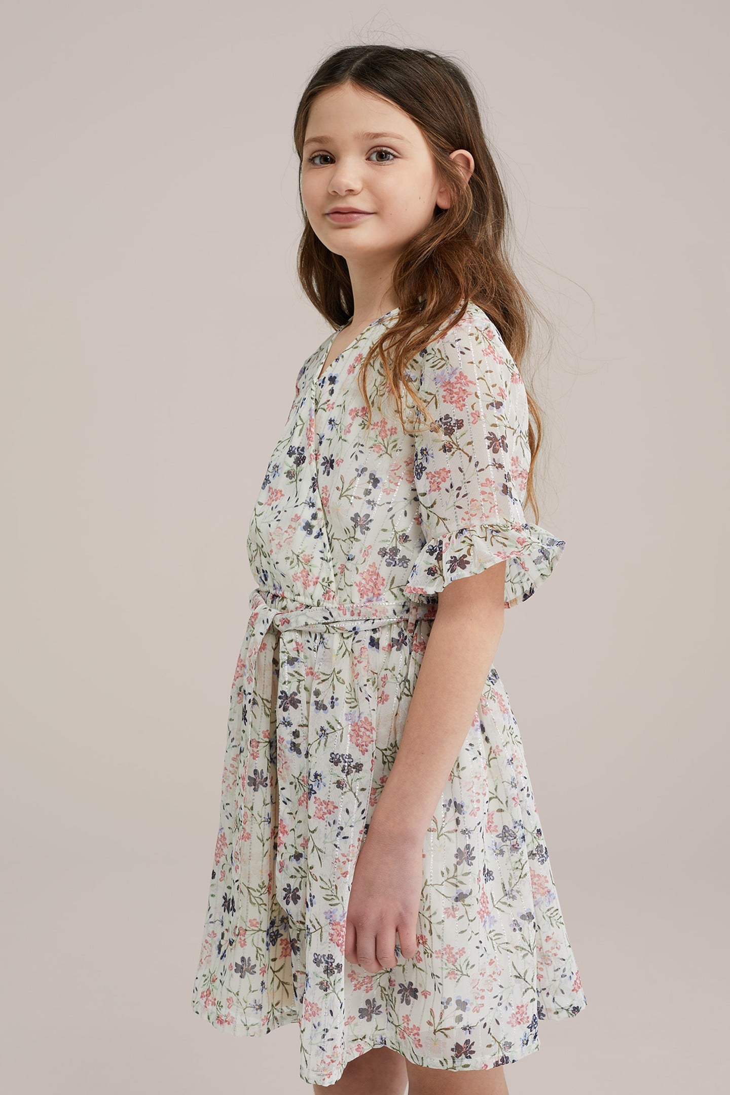 GIRLS DRESS MID LENGTH WHITE 2