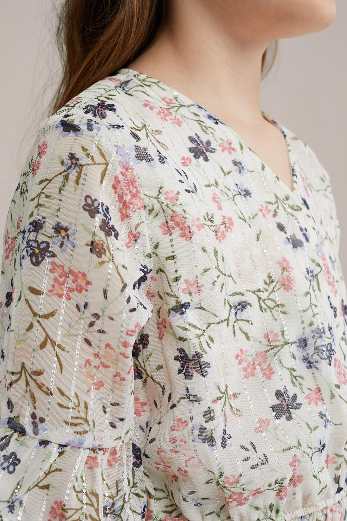 GIRLS DRESS MID LENGTH WHITE 5