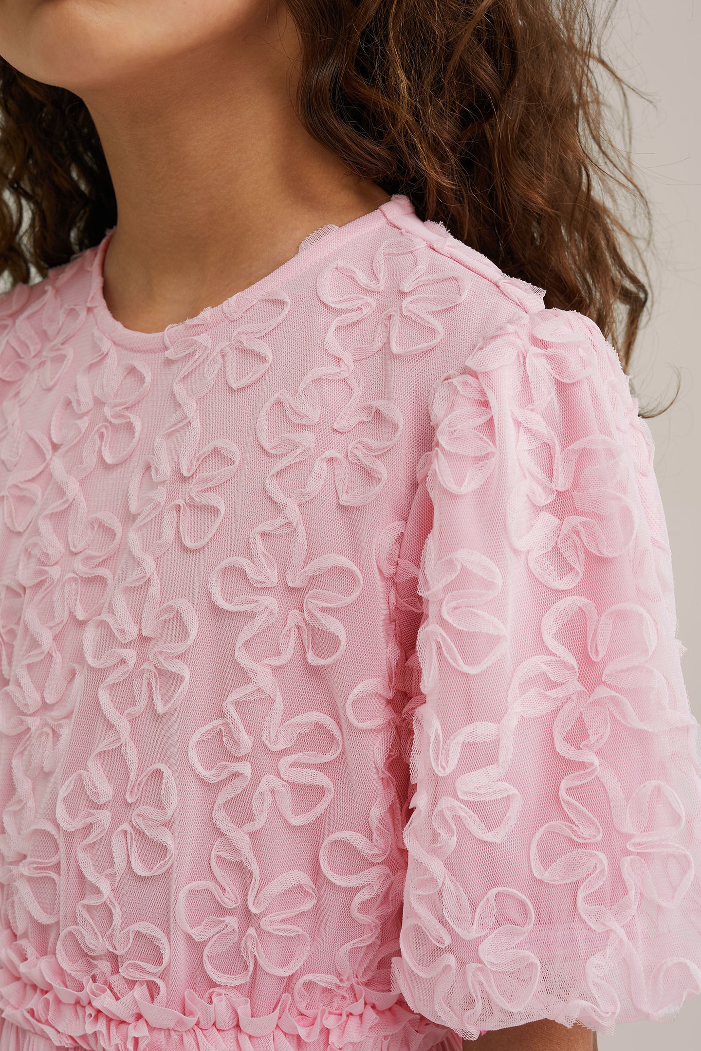 GIRLS DRESS MAXI LENGTH LIGHT PINK 5