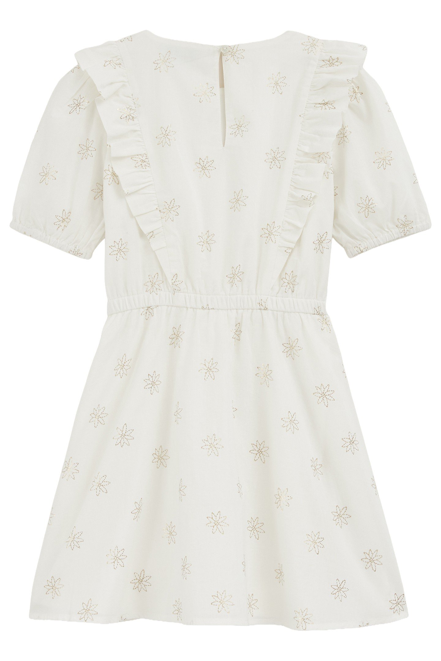 GIRLS DRESS MID LENGTH WHITE 4