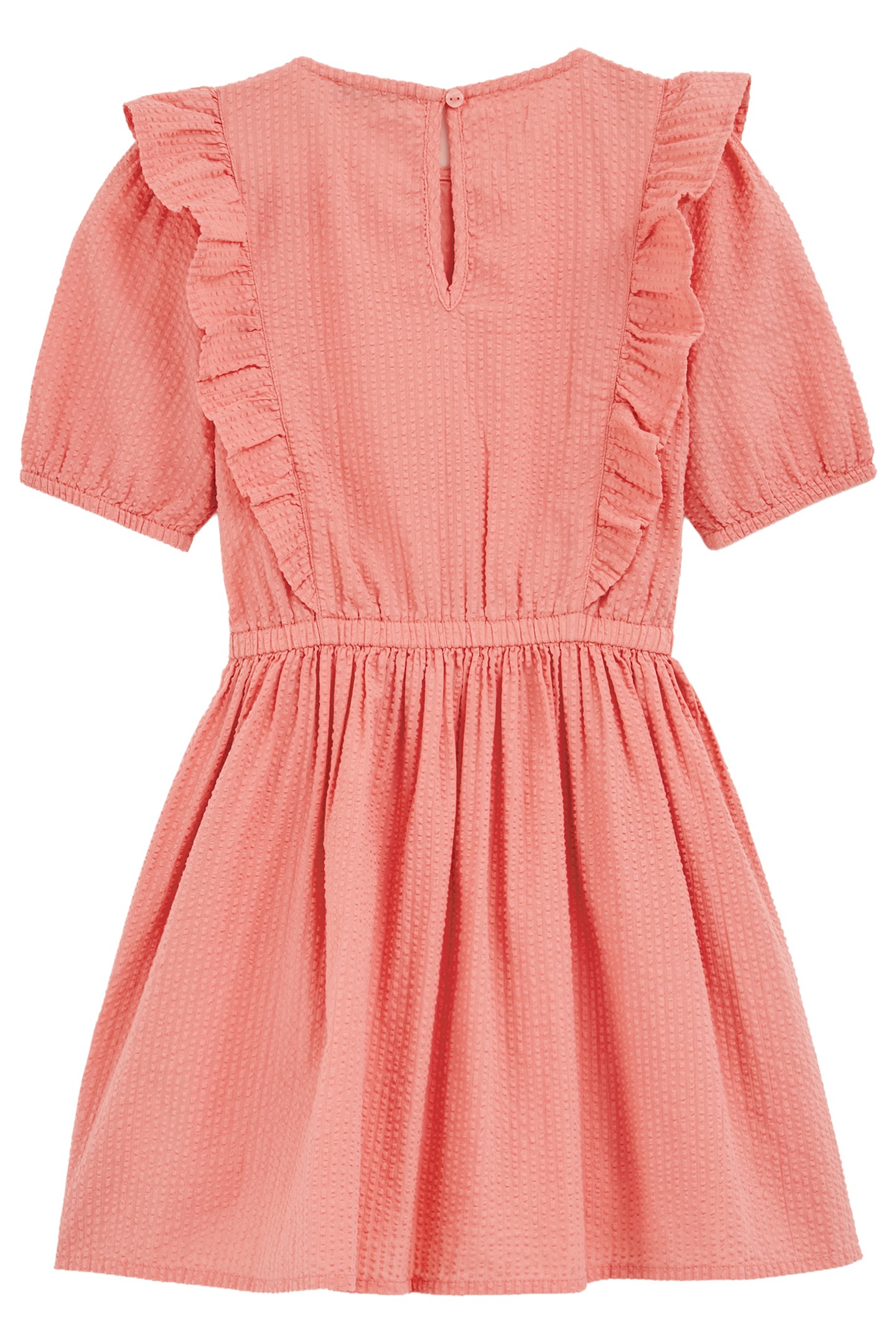 GIRLS DRESS MID LENGTH SALMON PINK 4