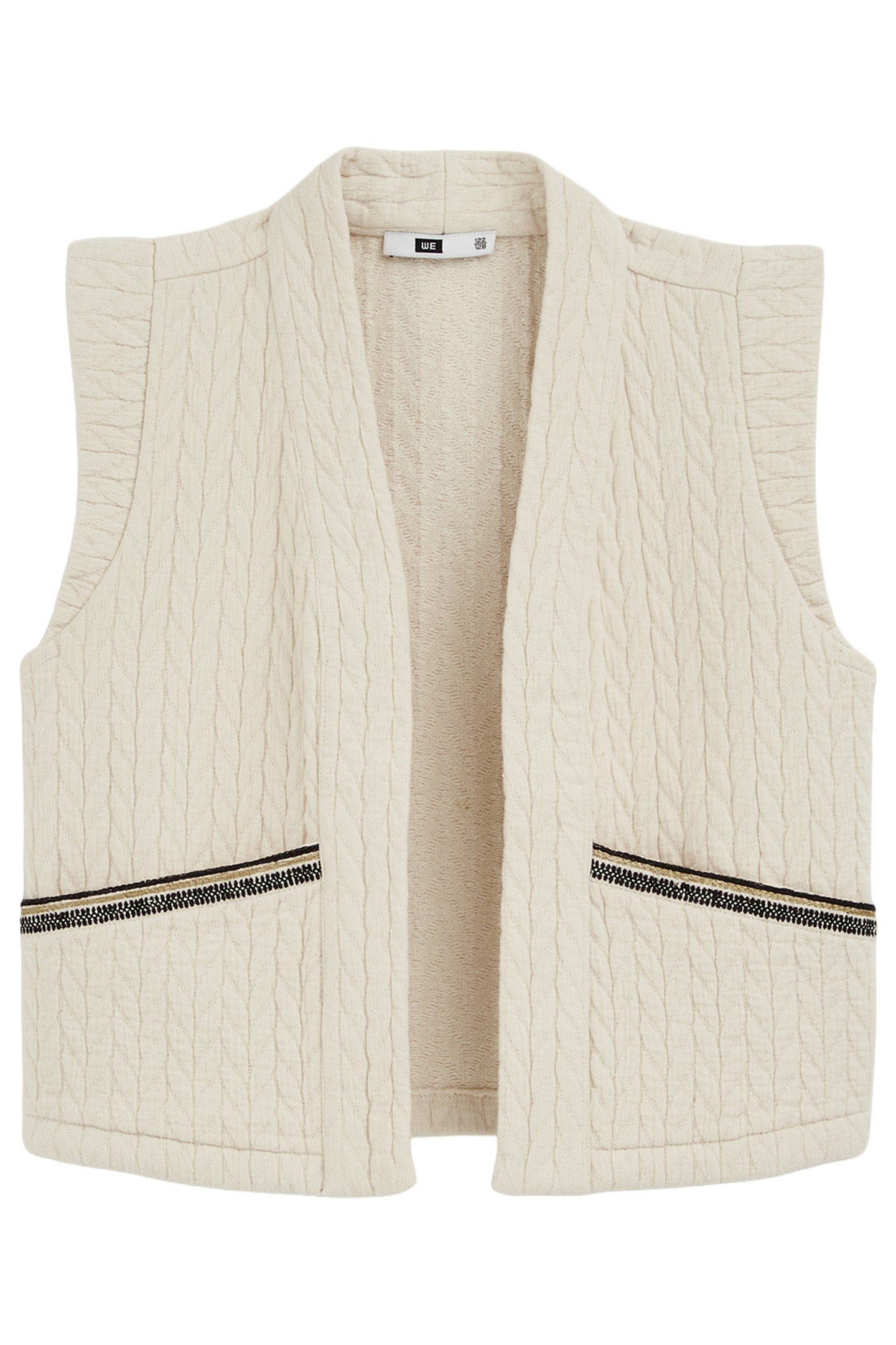 GIRLS GILET WHITE 2