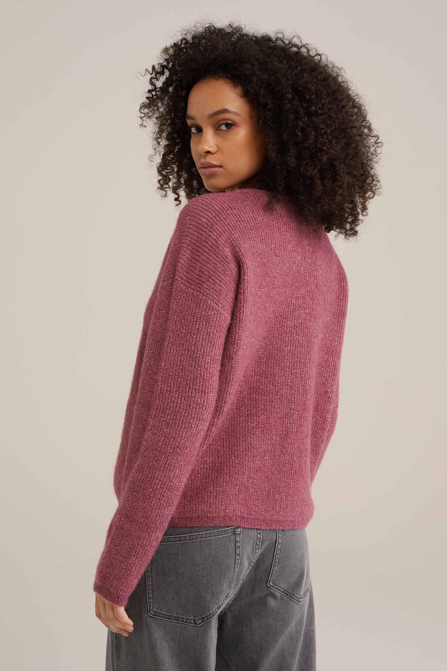 KNITTED CARDIGAN BURGUNDY RED 3