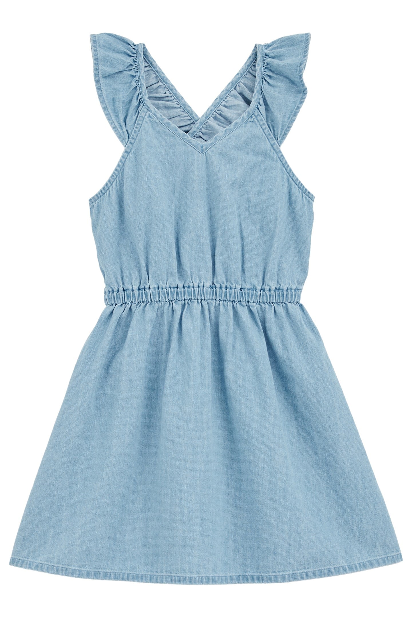 GIRLS DRESS MID LENGTH BLUE 2