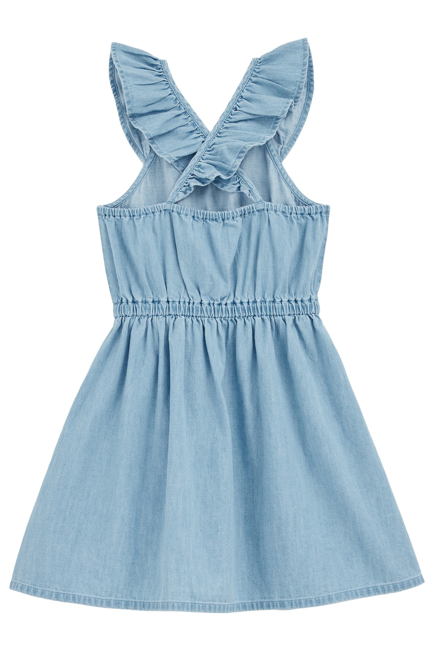 GIRLS DRESS MID LENGTH BLUE 3