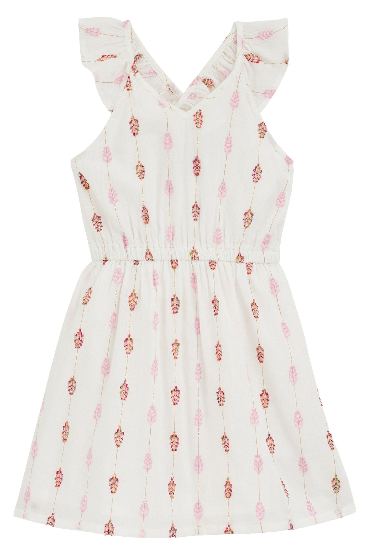 GIRLS DRESS MID LENGTH WHITE 1